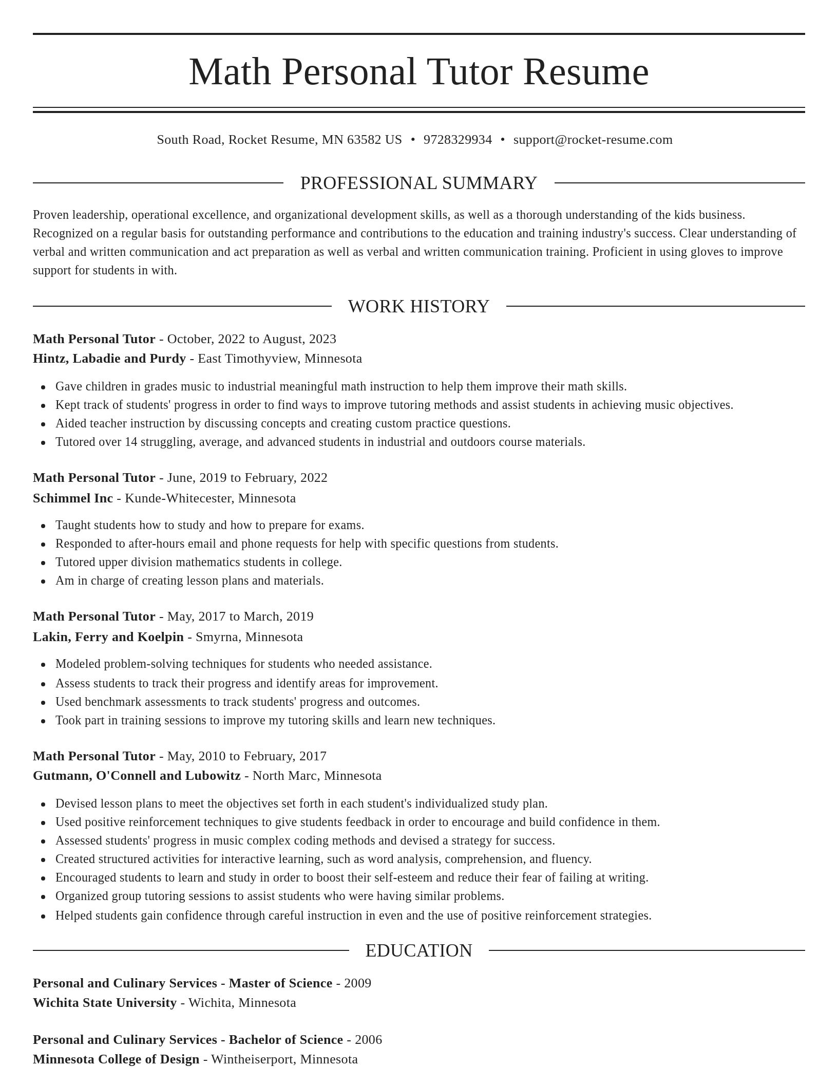 Elegant resume template