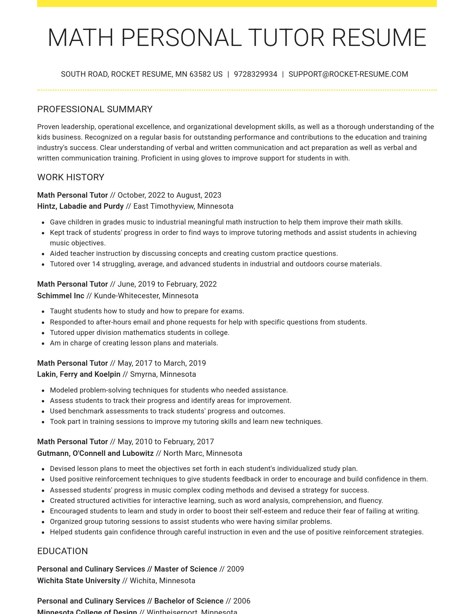 Grand resume template