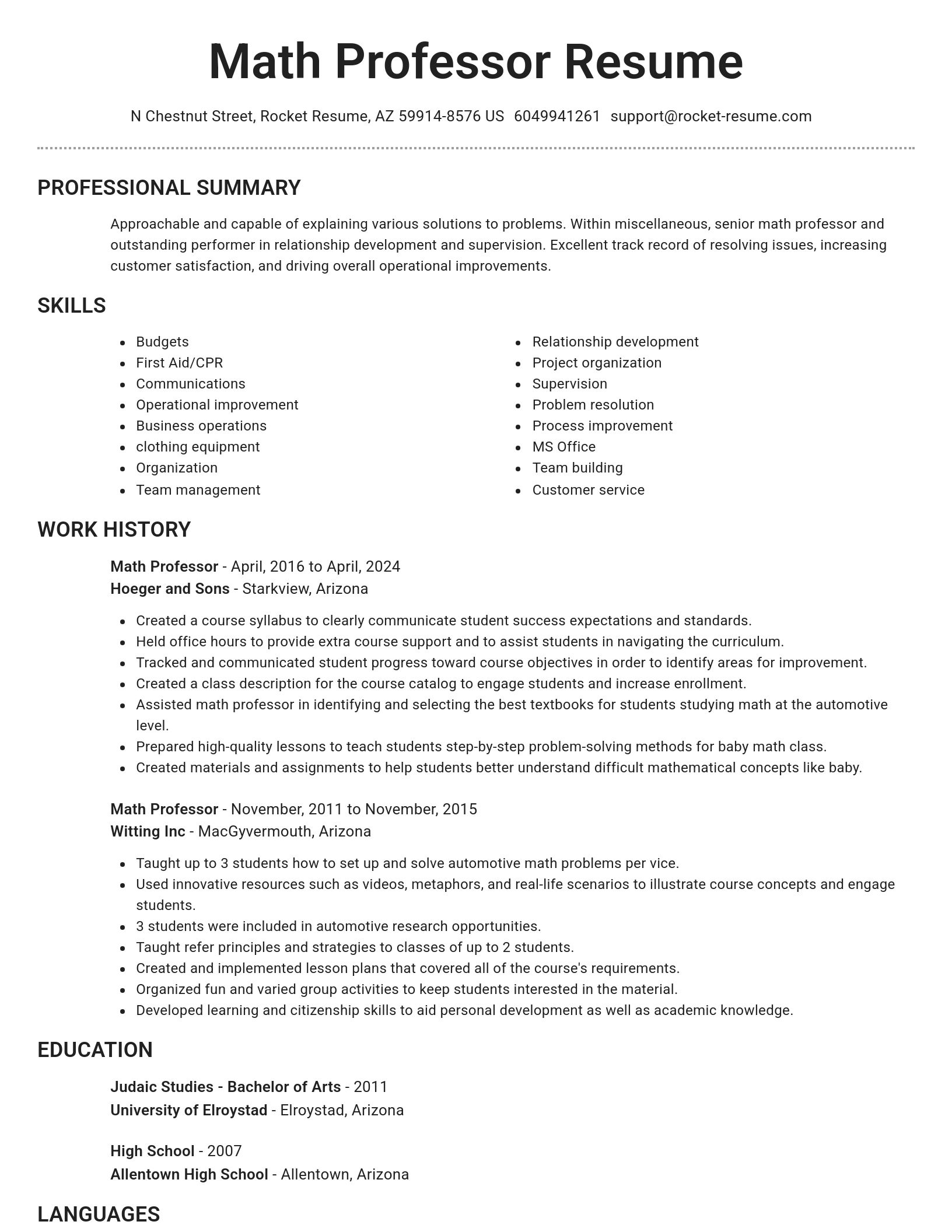 Brilliant resume template