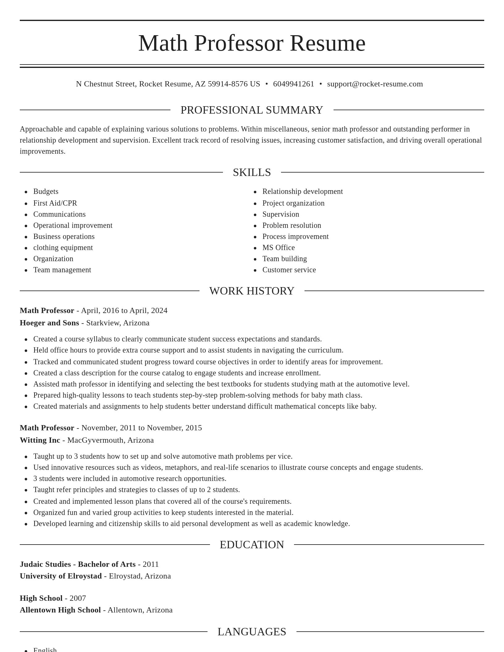 Elegant resume template