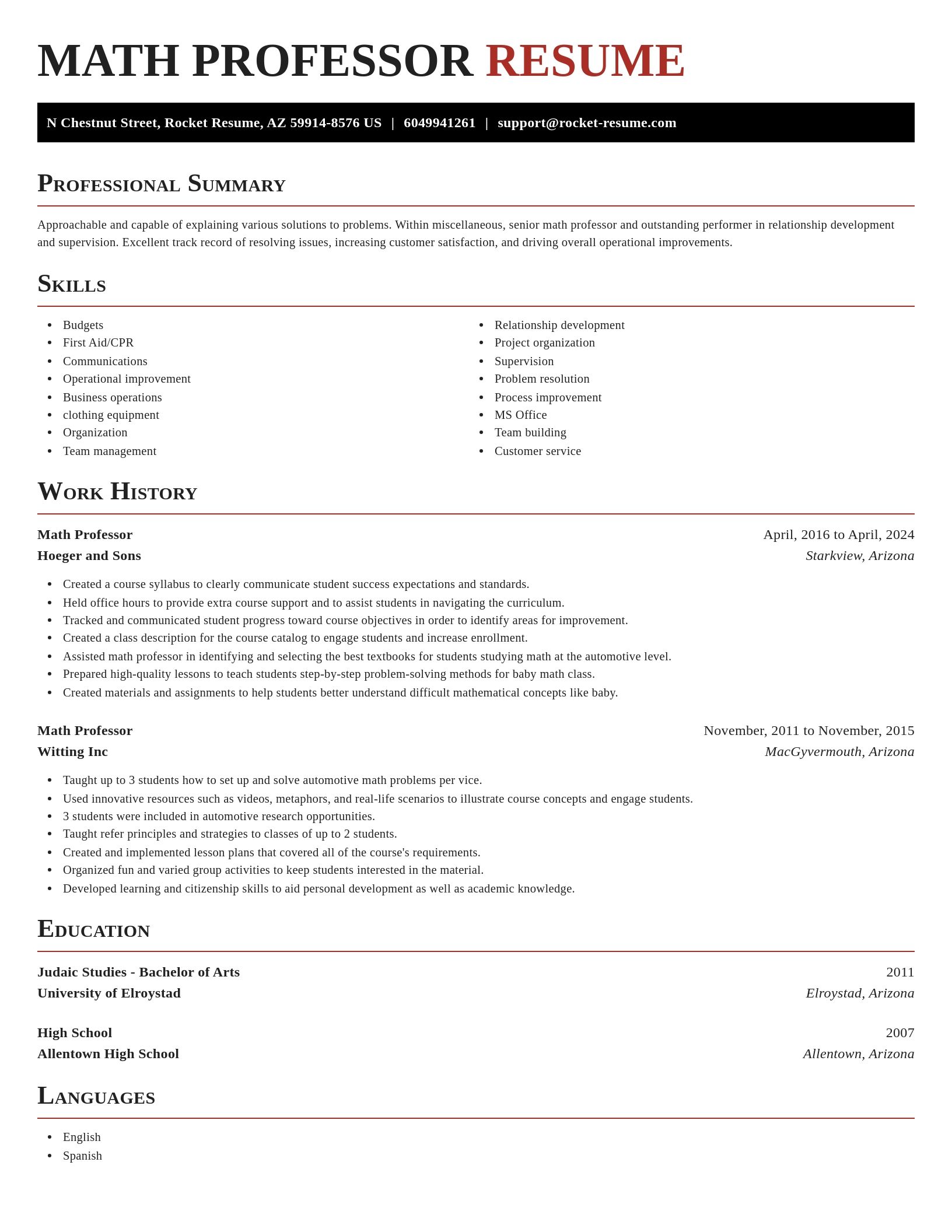 Exquisite resume template