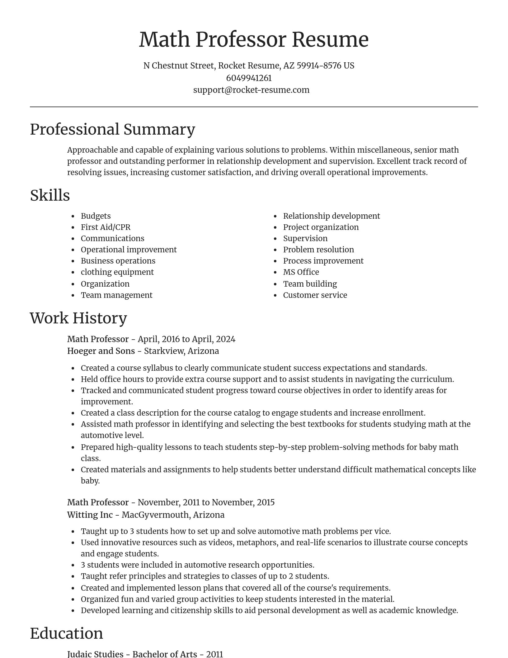 Focal Point resume template