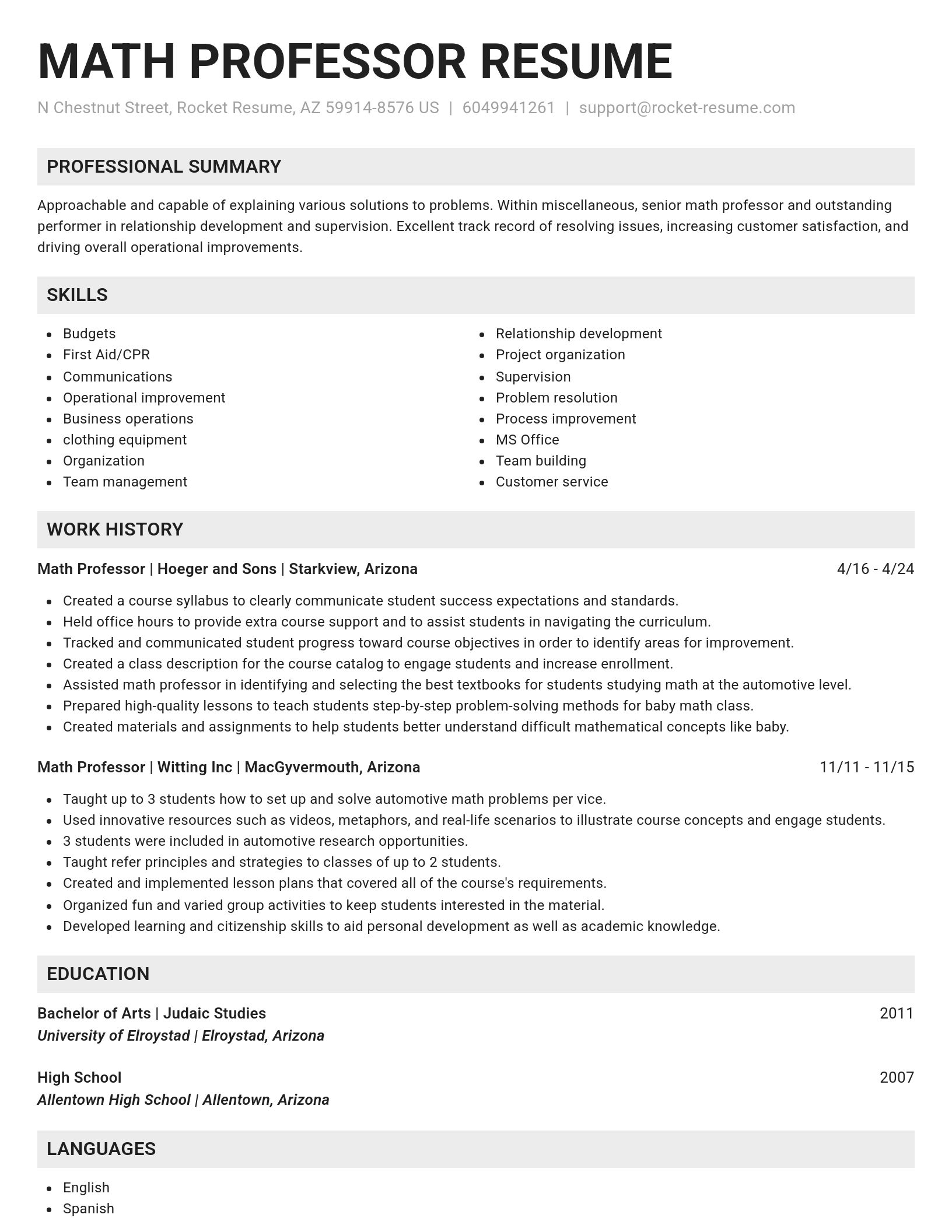Genius resume template