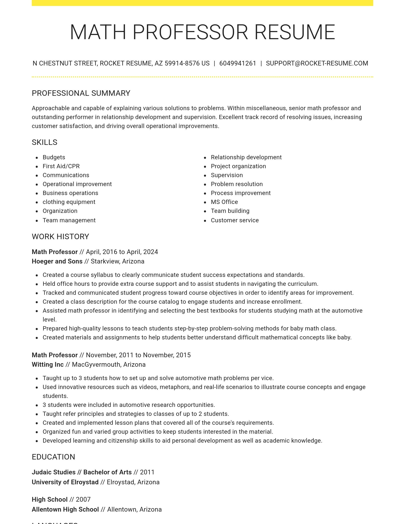 Grand resume template