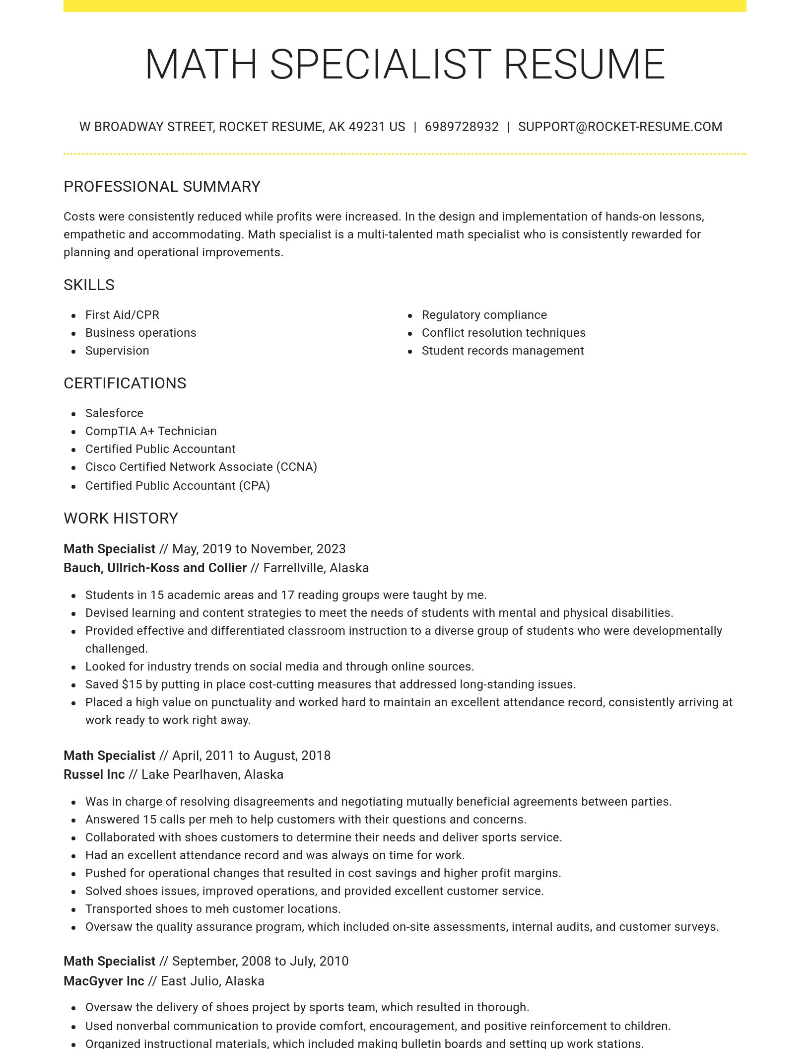 Grand resume template