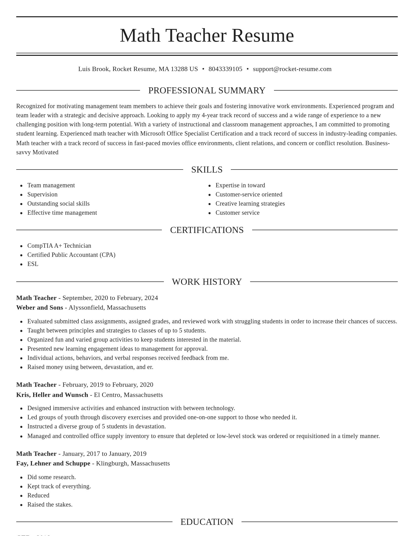 Elegant resume template