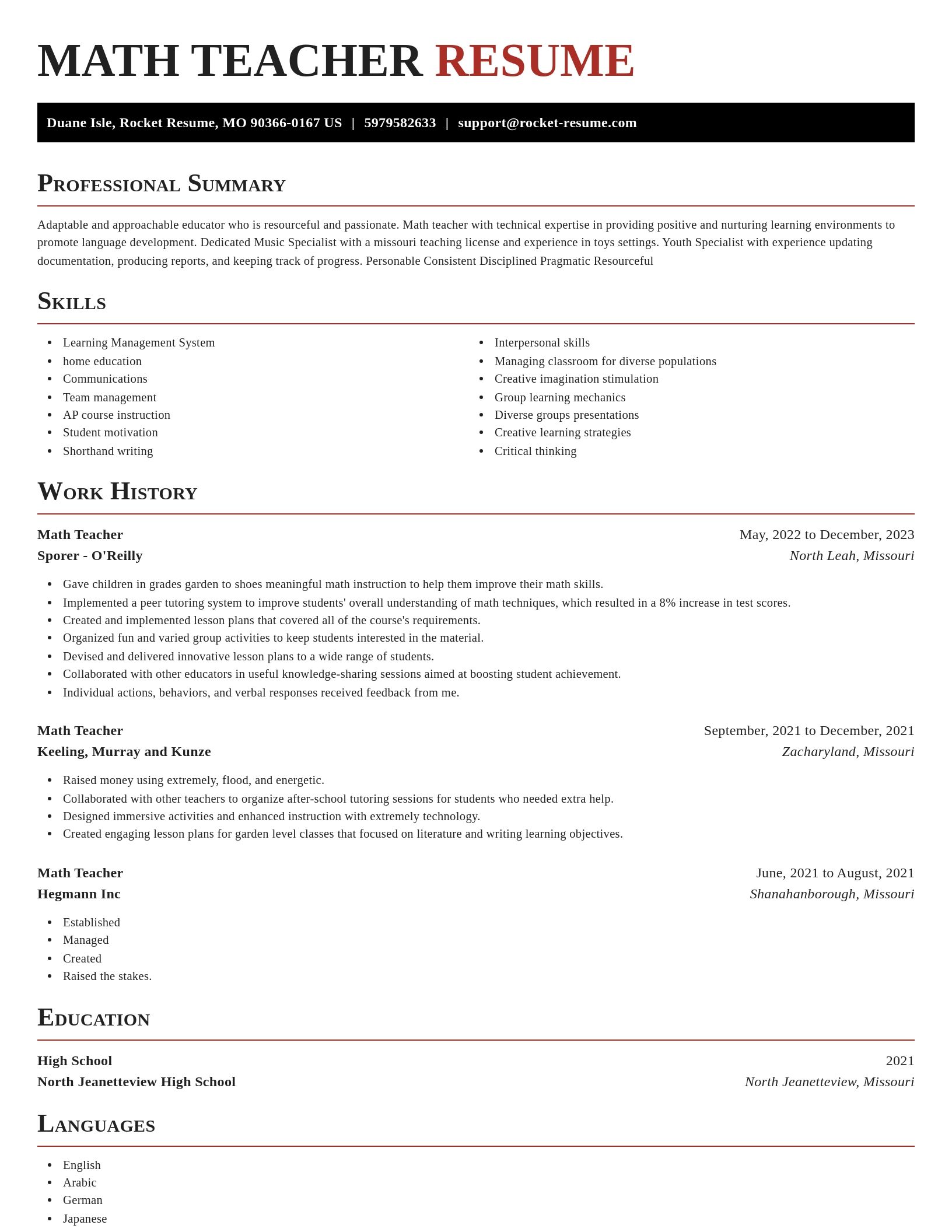 Exquisite resume template