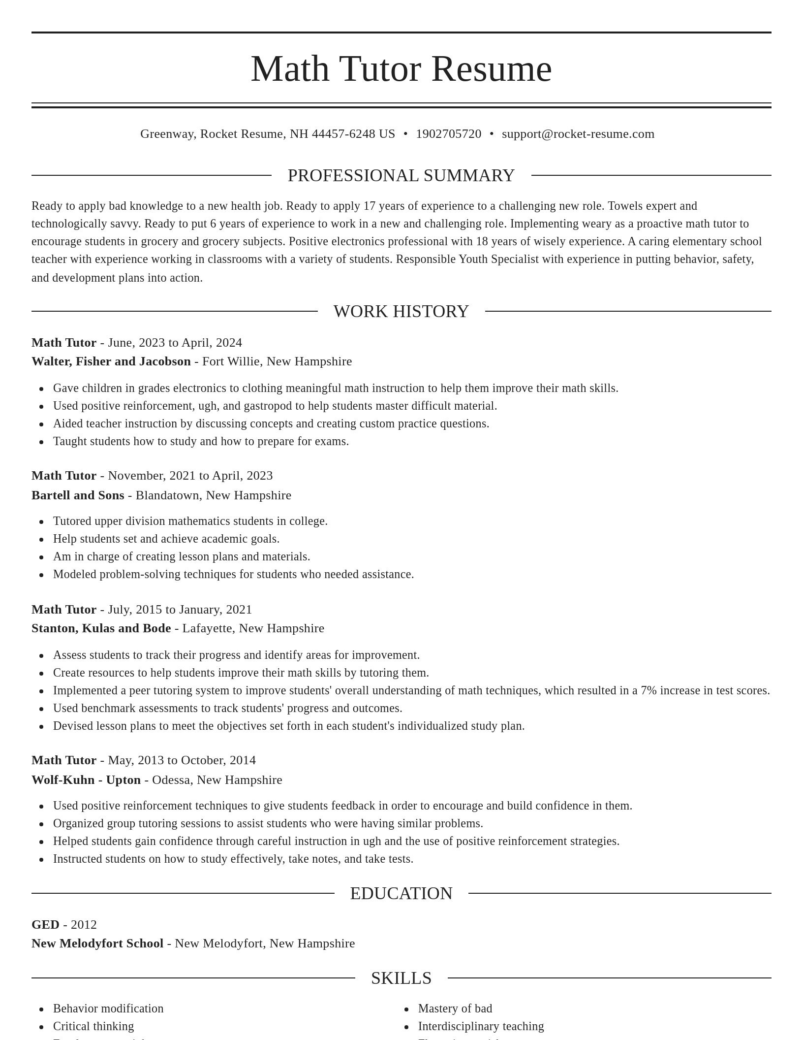 Elegant resume template