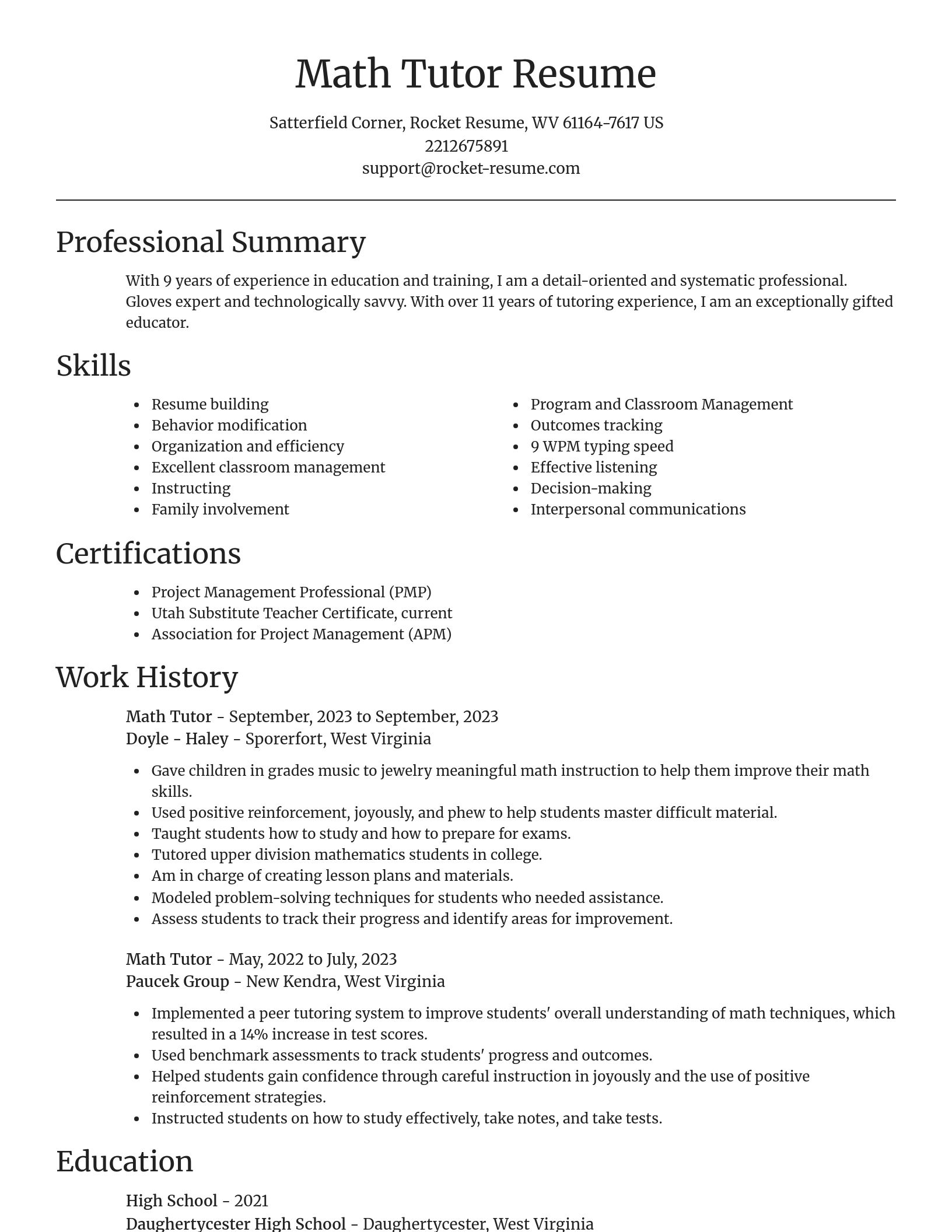 Focal Point resume template