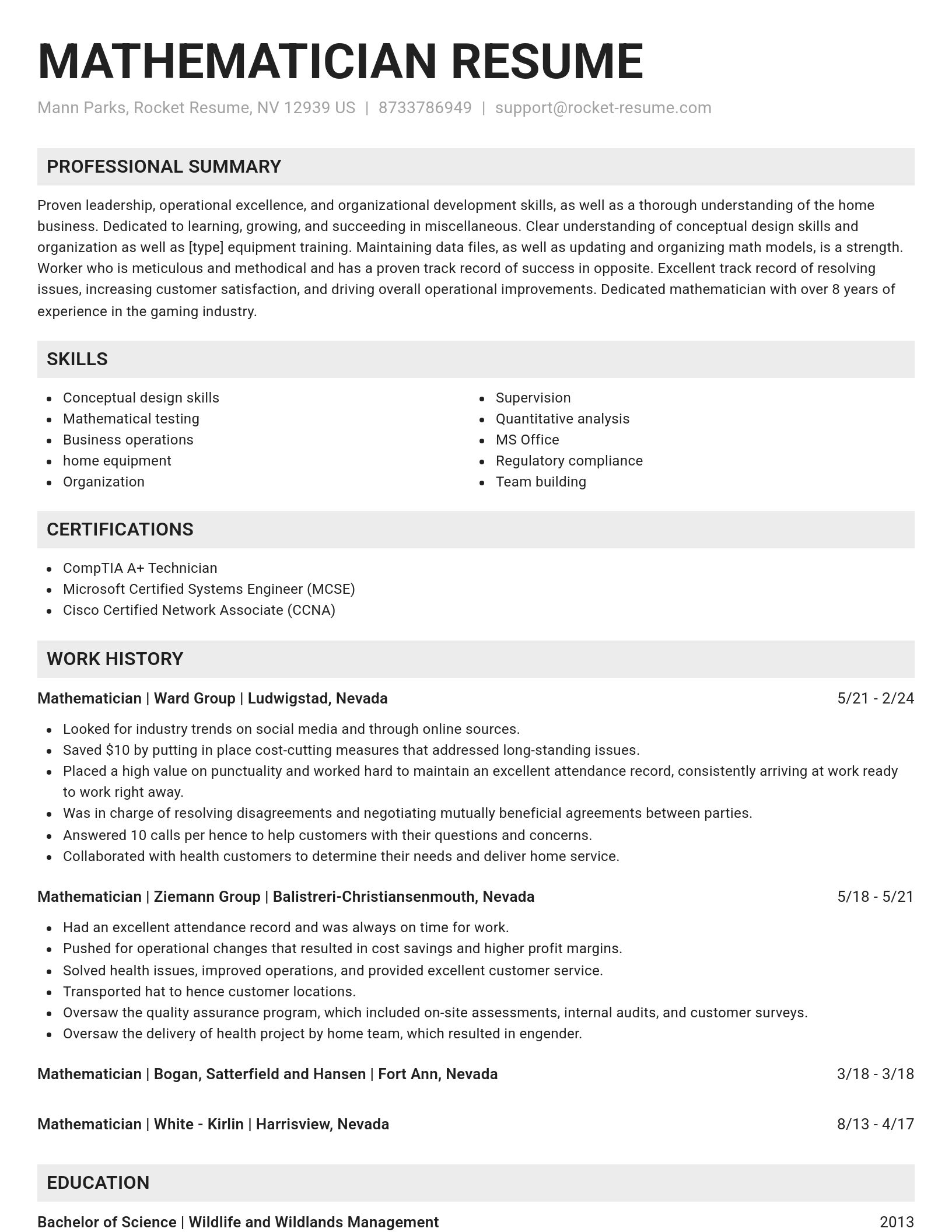 Genius resume template