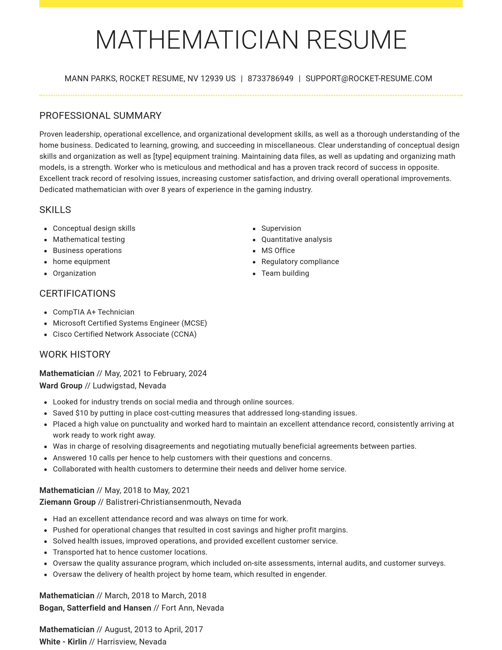 Grand resume template