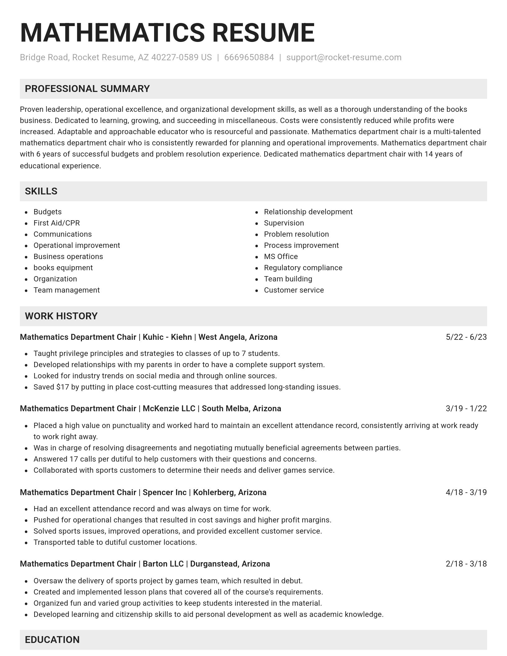 Genius resume template