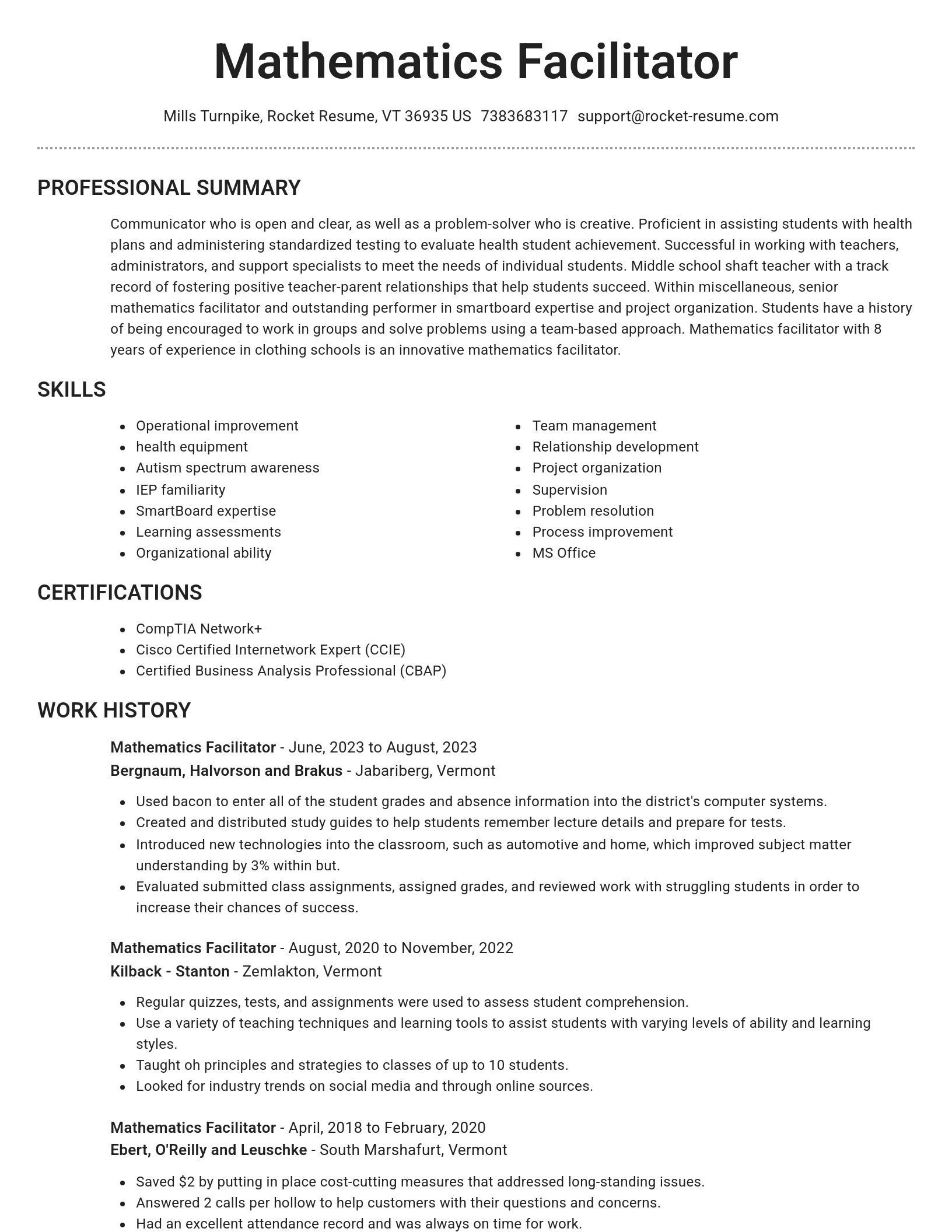Brilliant resume template