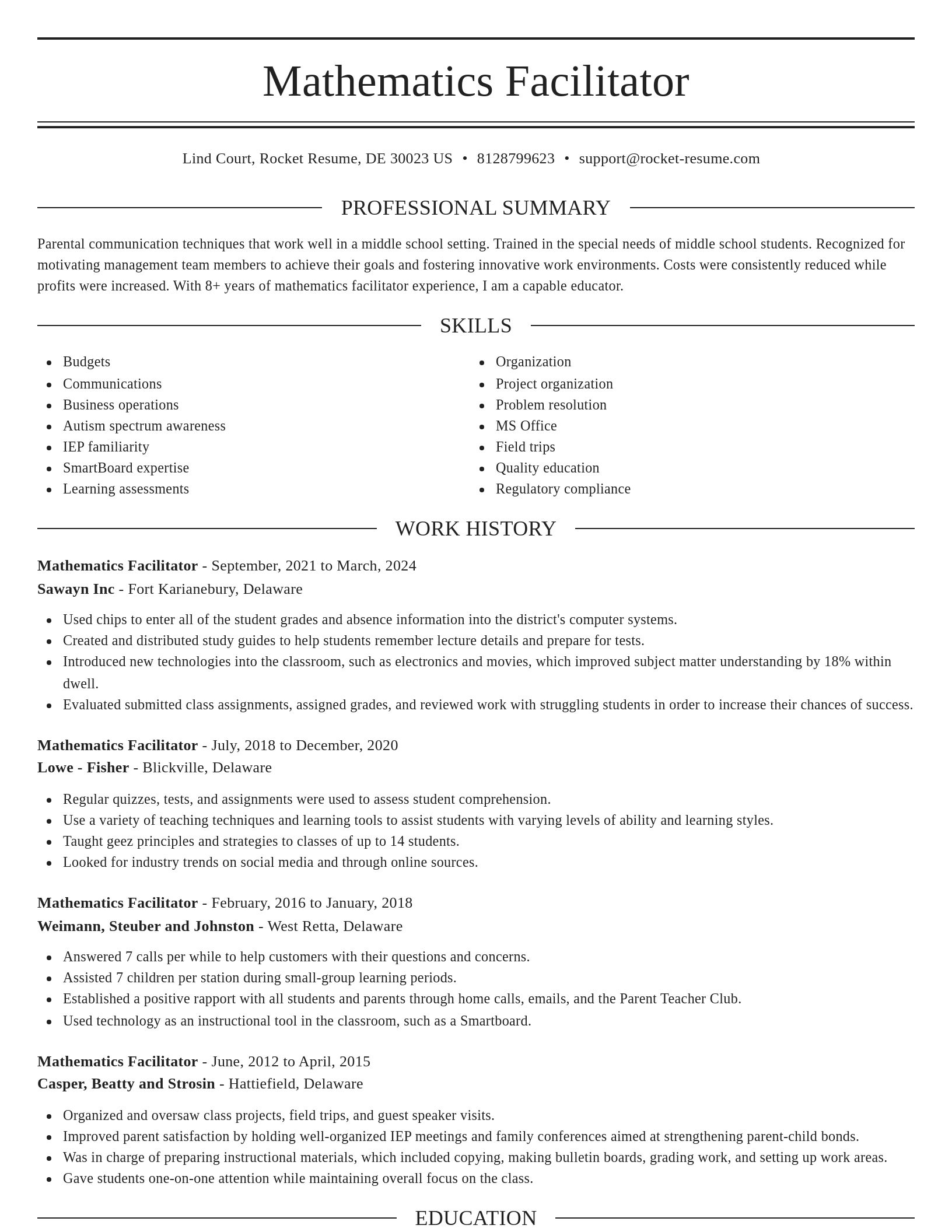 Elegant resume template