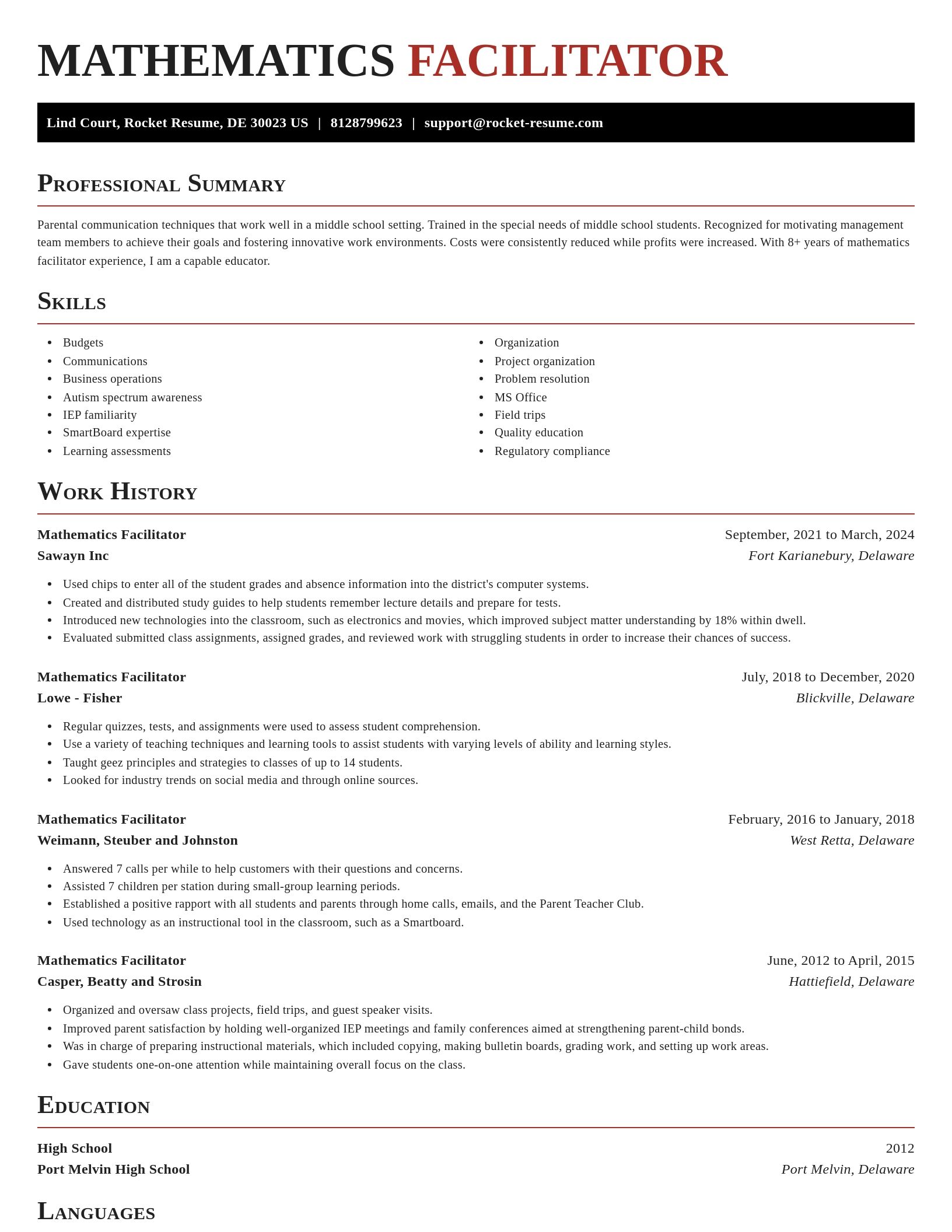 Exquisite resume template