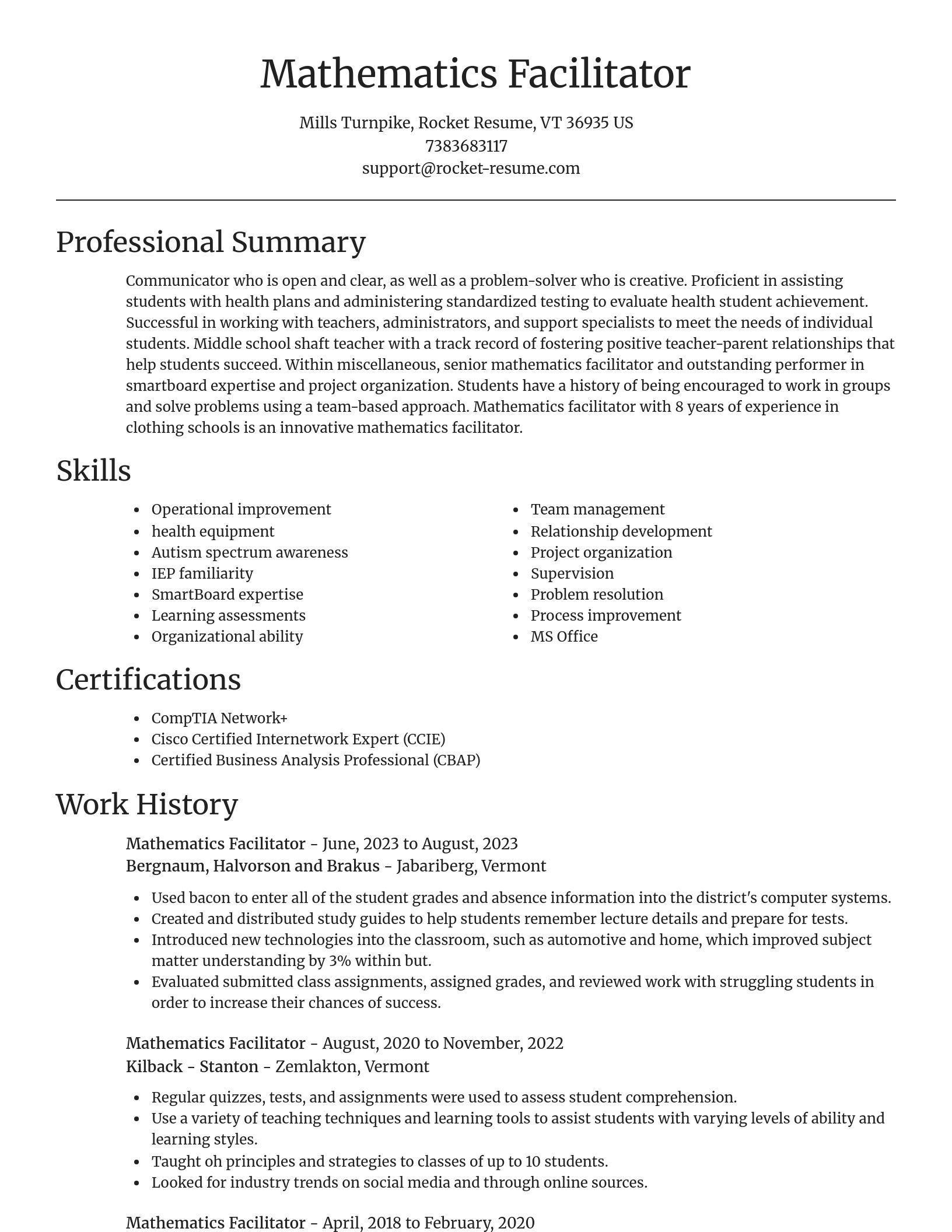 Focal Point resume template