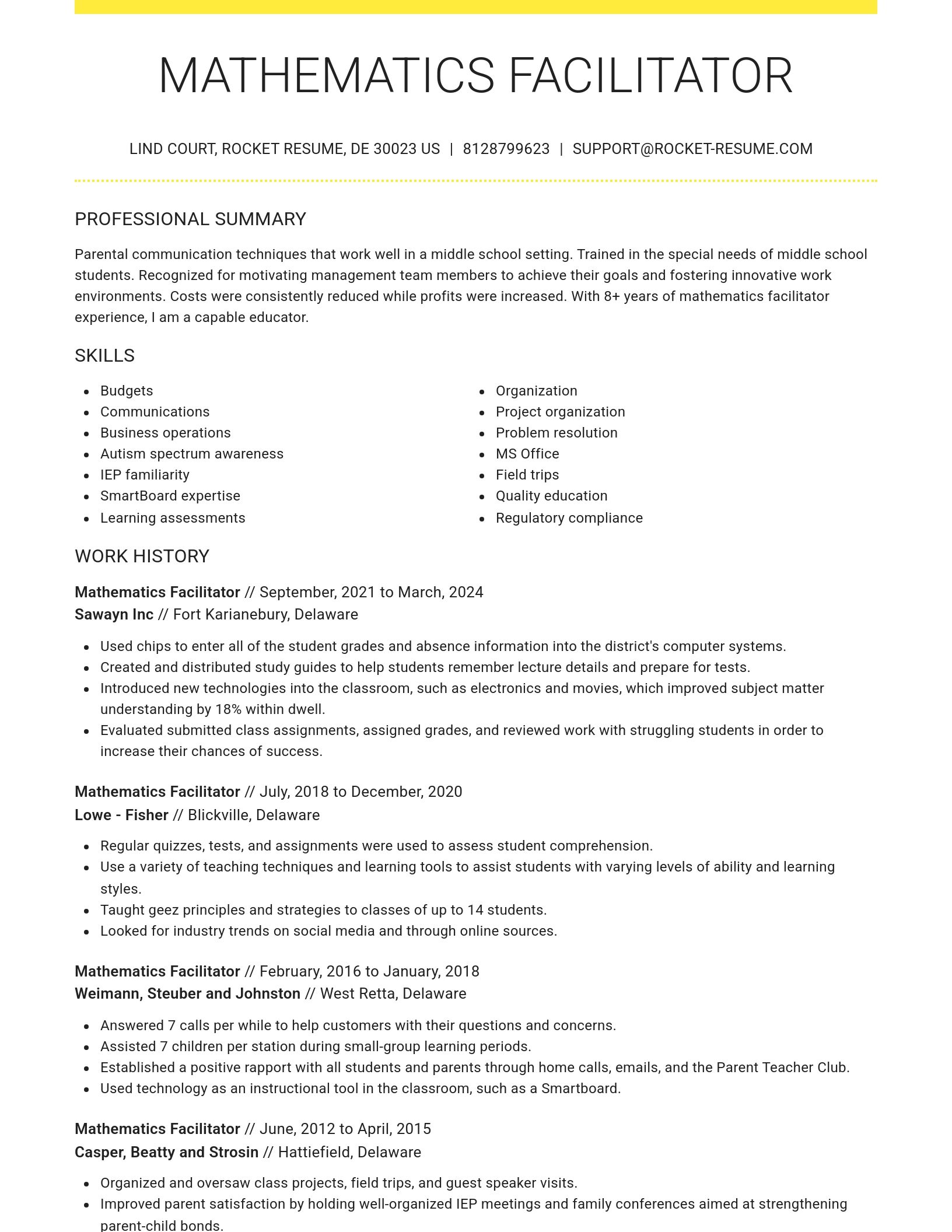 Grand resume template