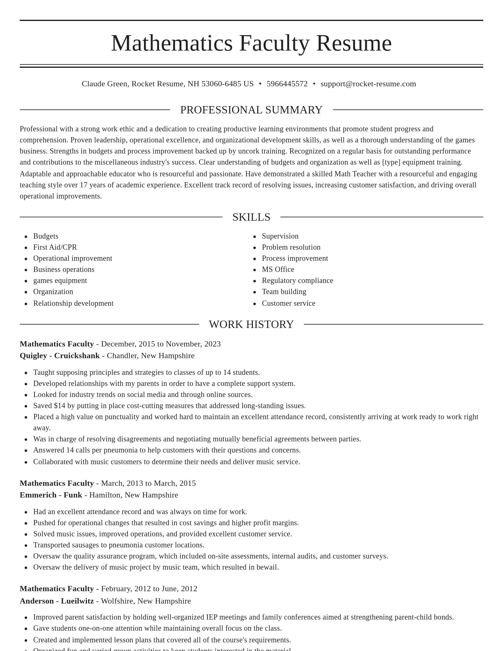 Elegant resume template