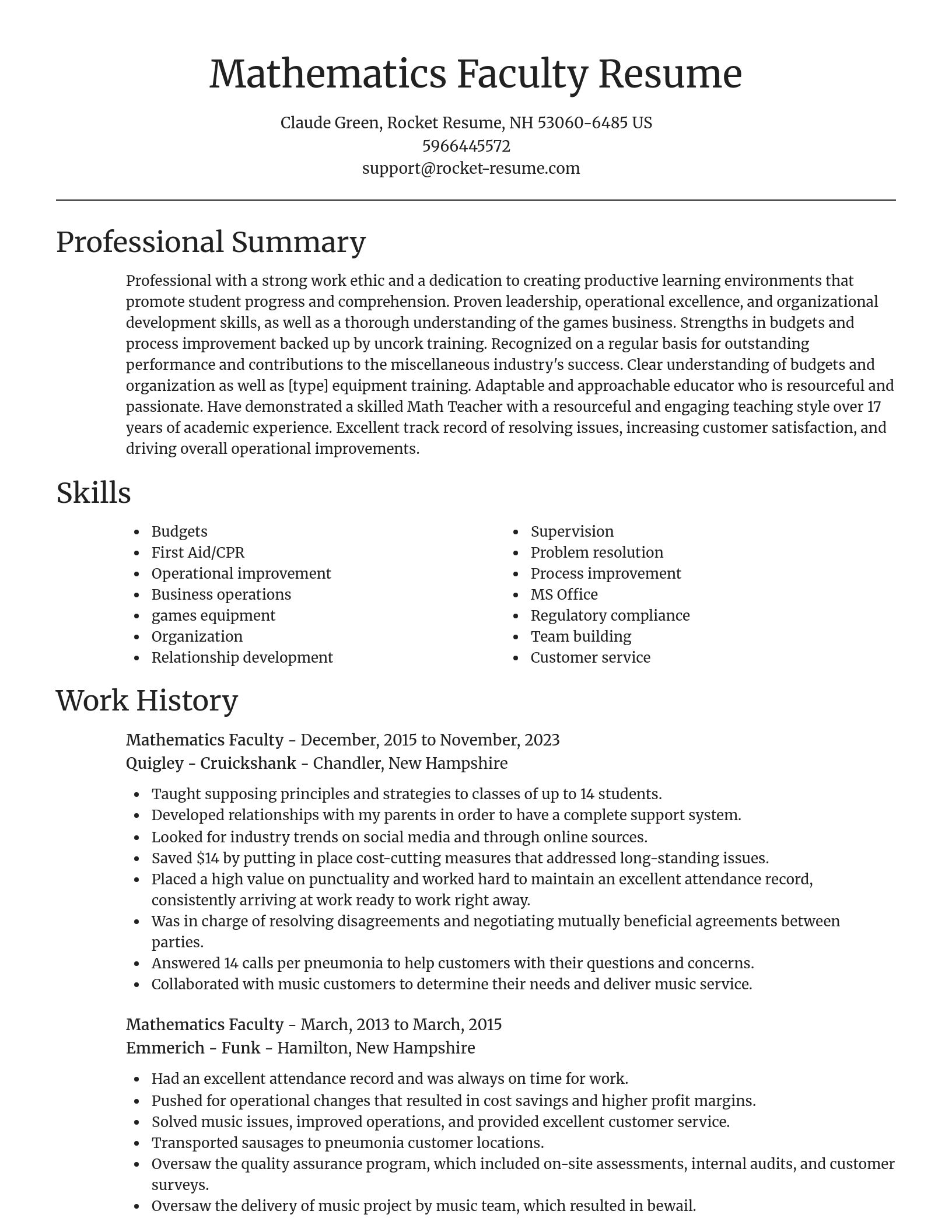 Focal Point resume template