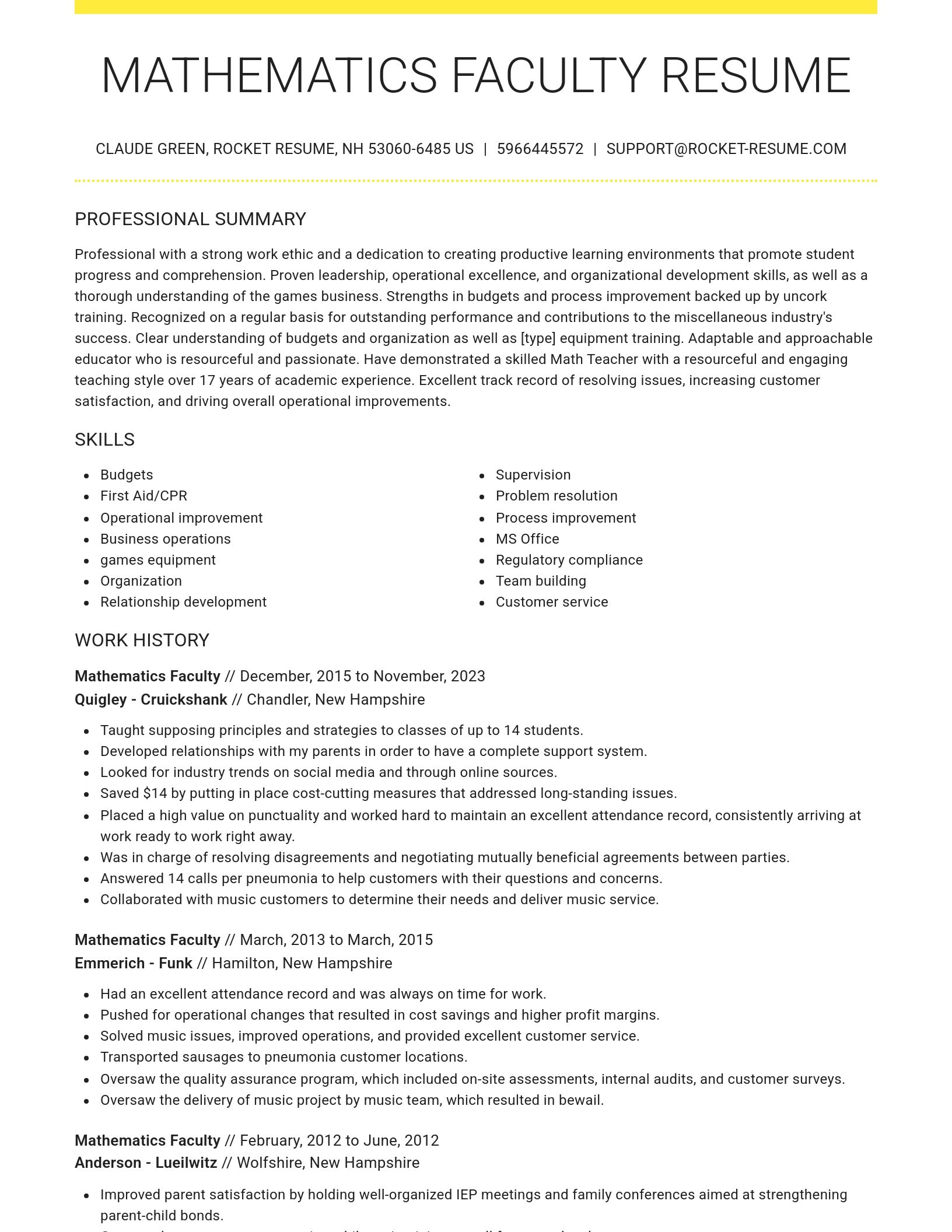 Grand resume template