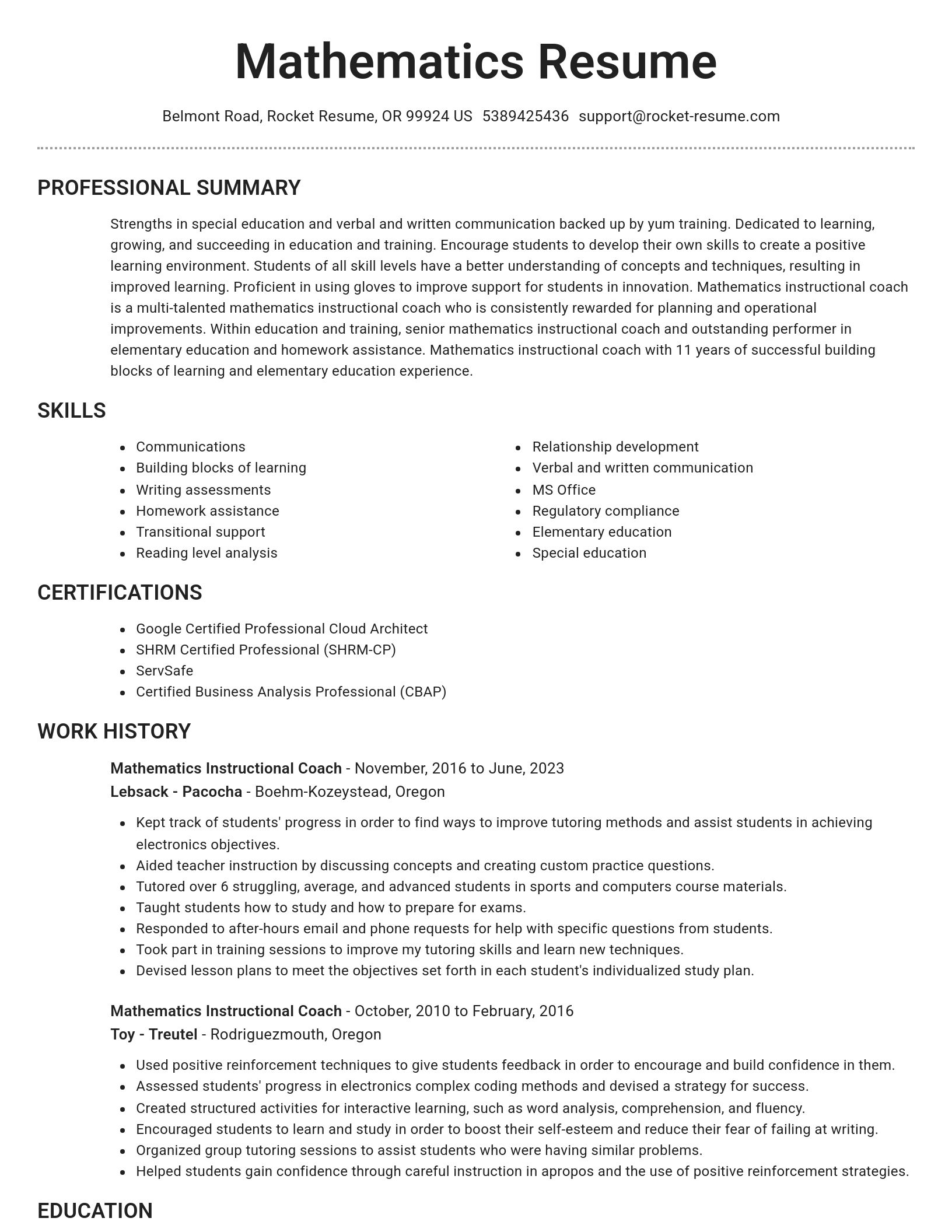 Brilliant resume template