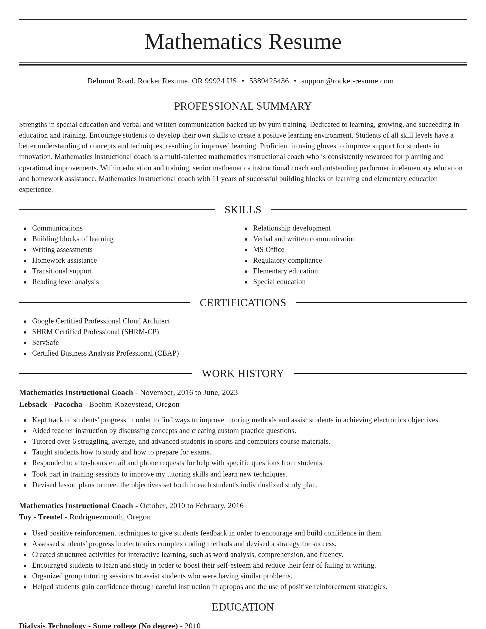Elegant resume template