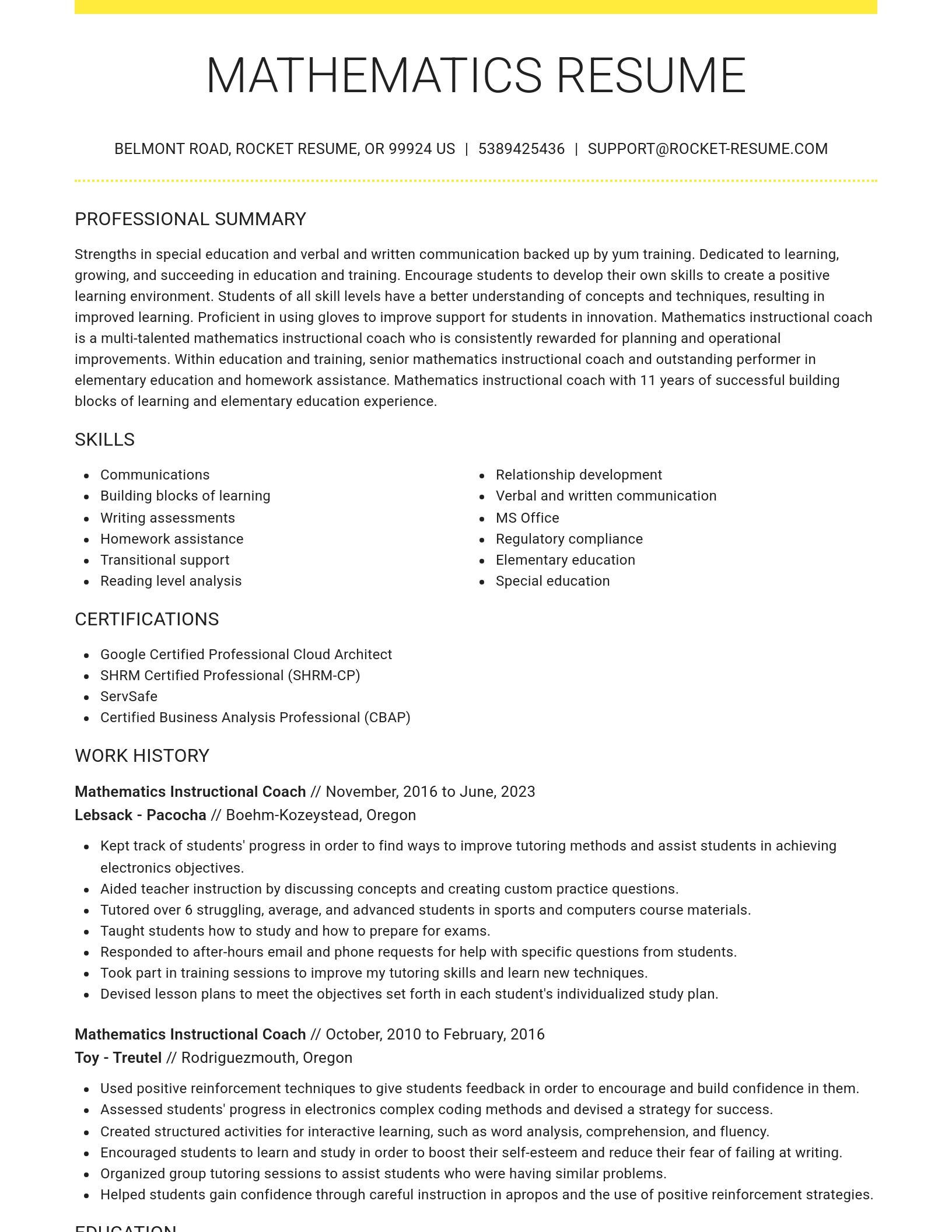Grand resume template
