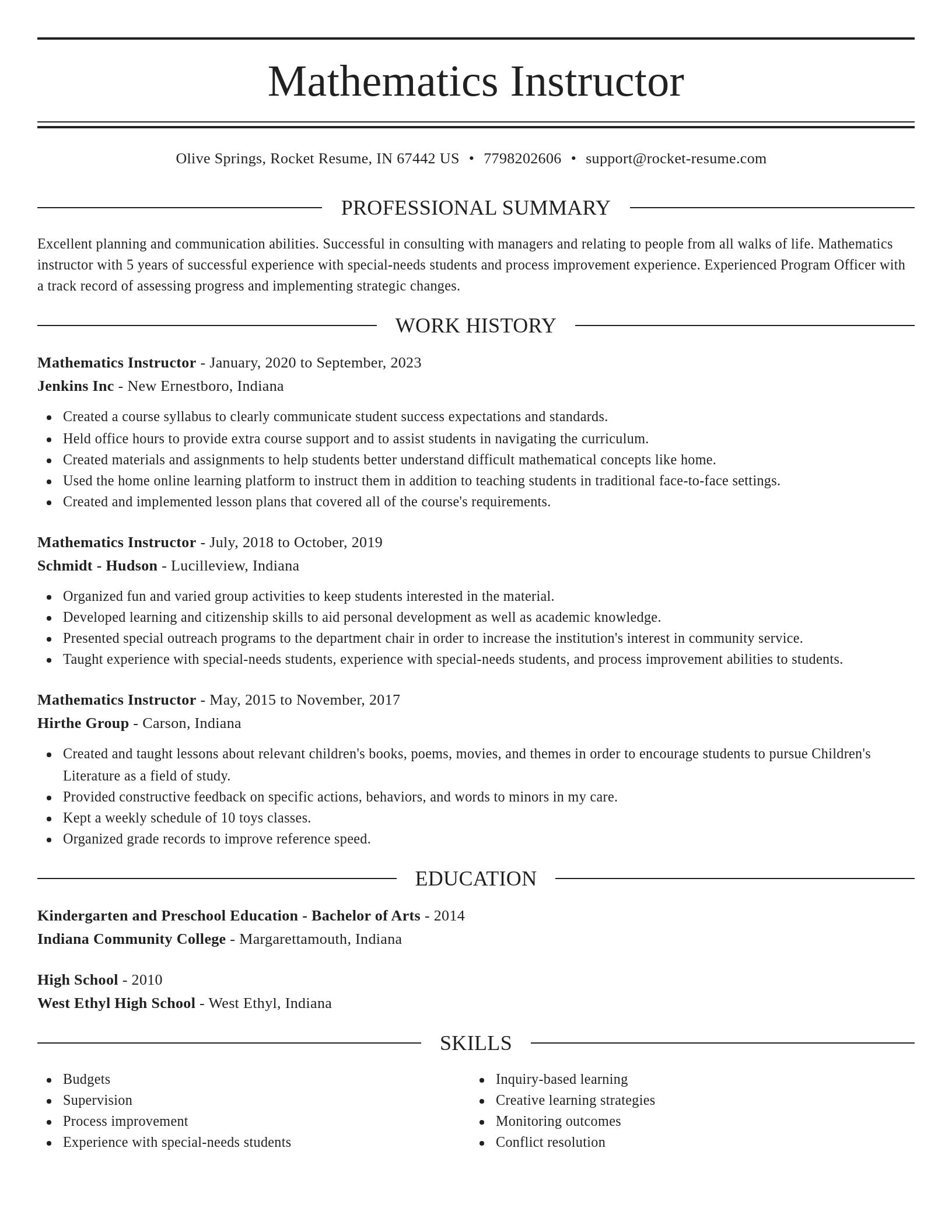 Elegant resume template