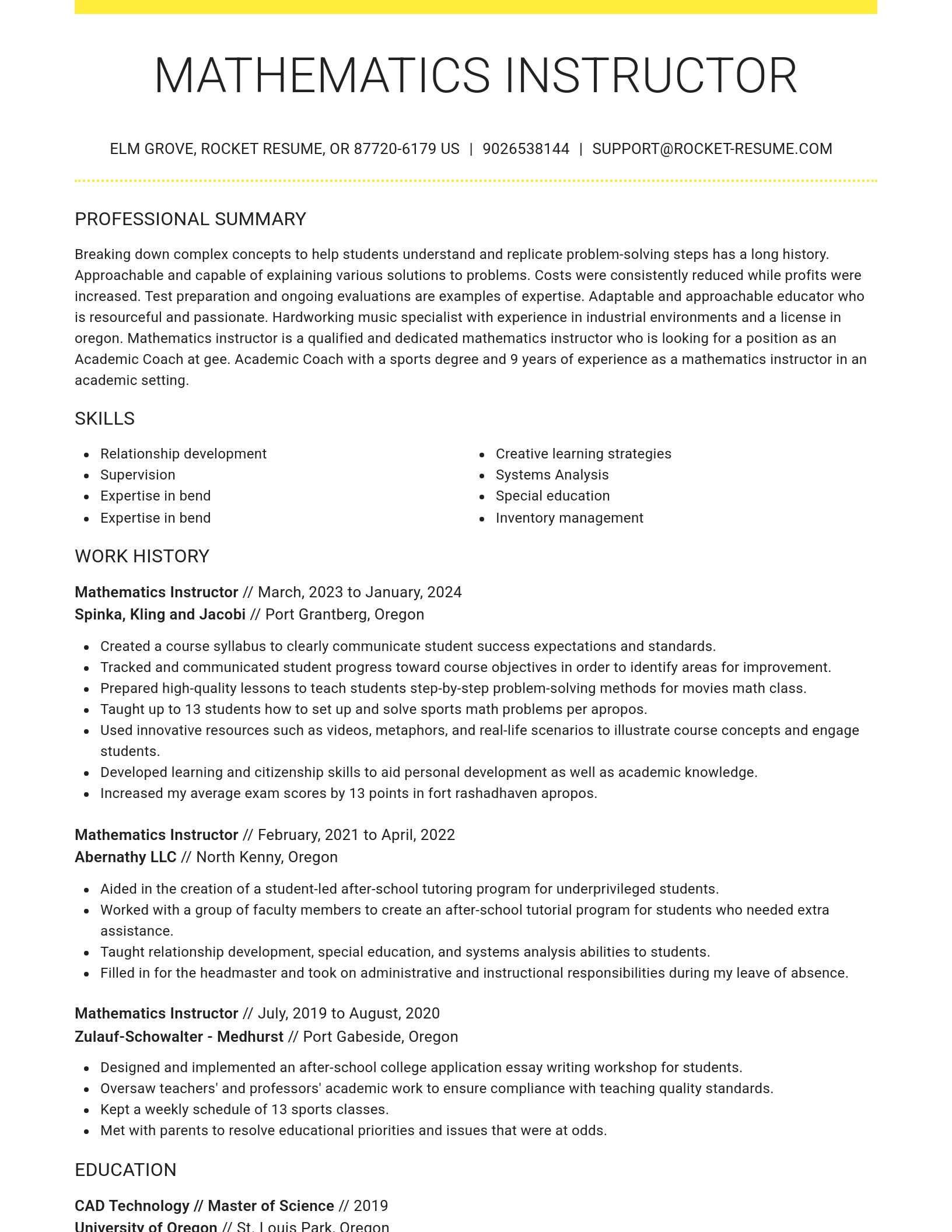 Grand resume template