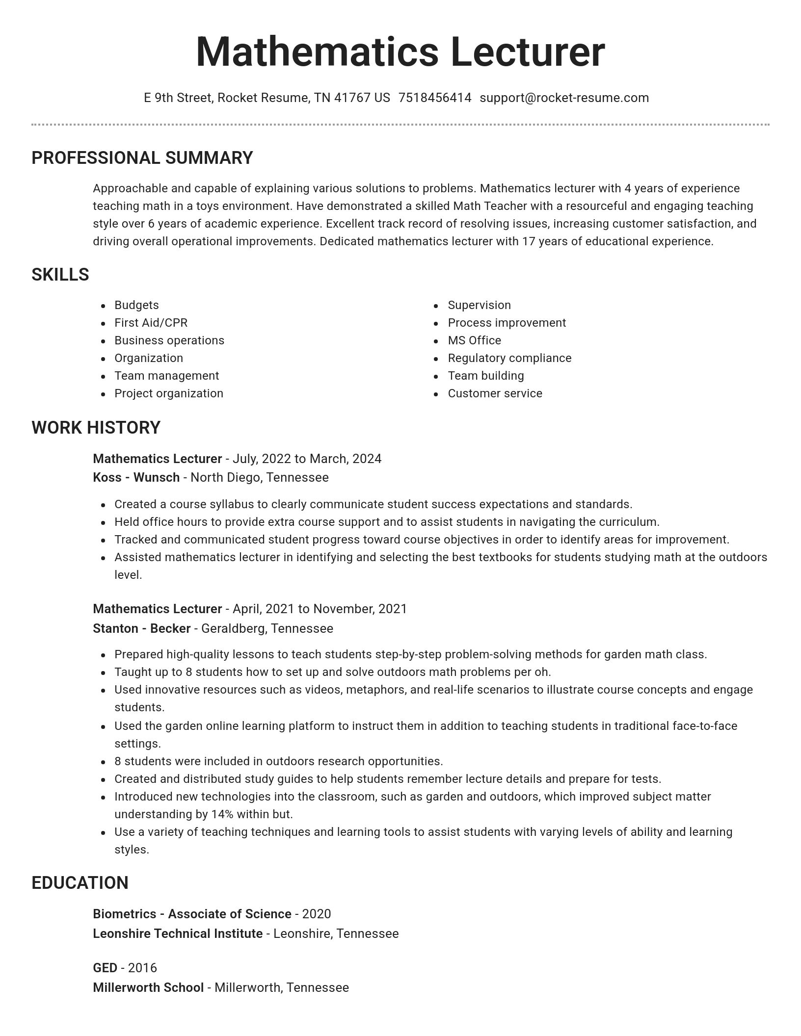 Brilliant resume template