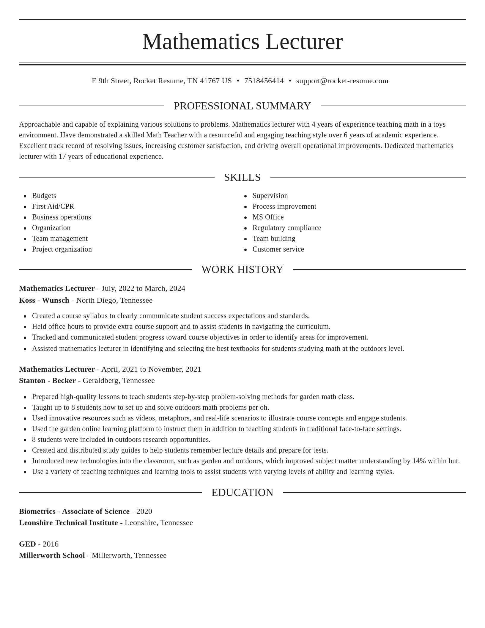 Elegant resume template