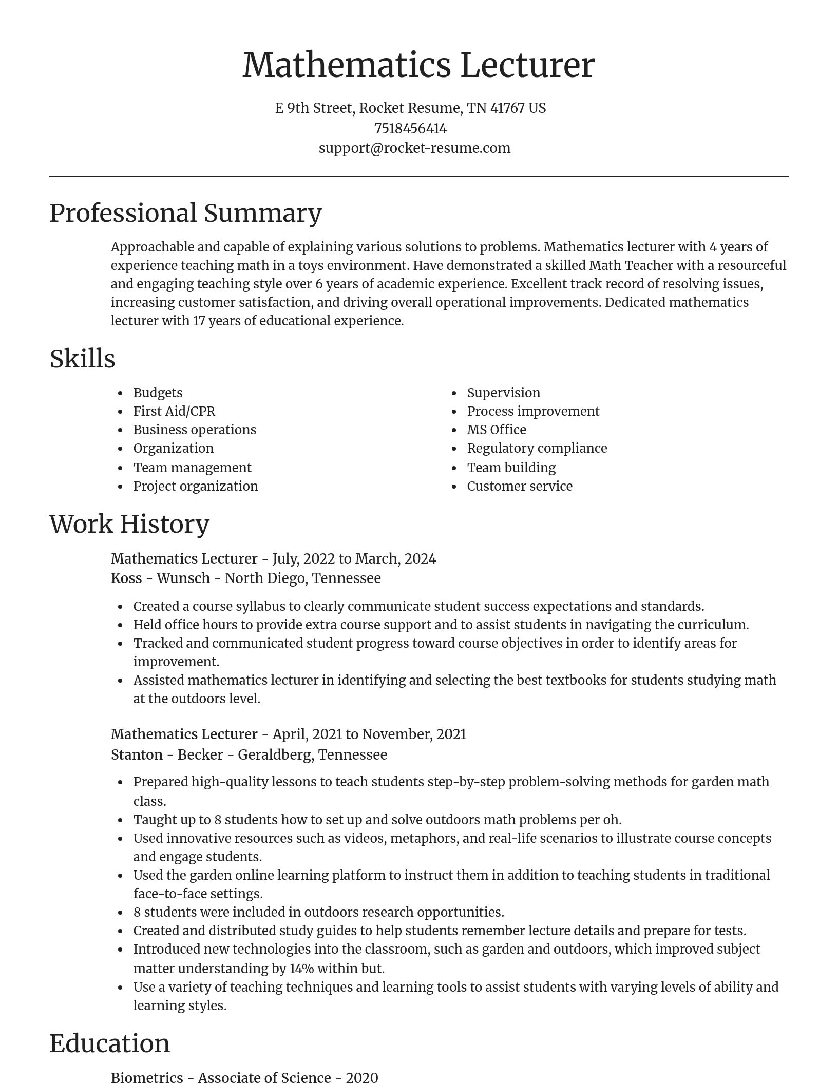 Focal Point resume template