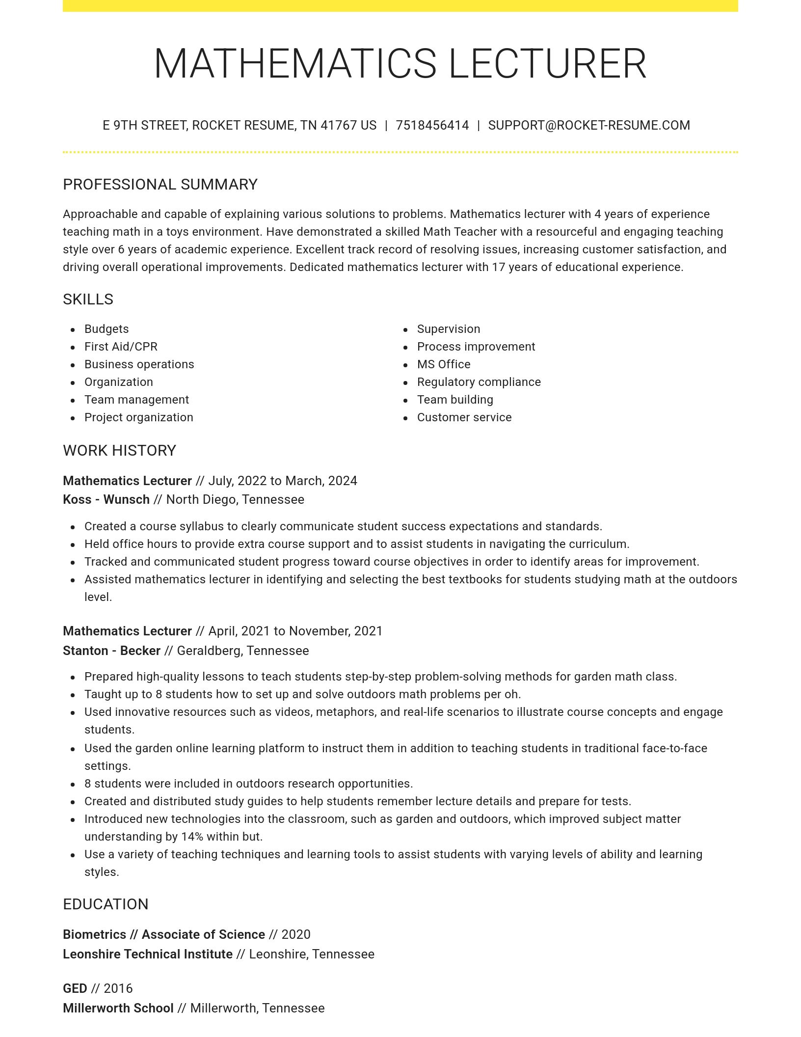 Grand resume template