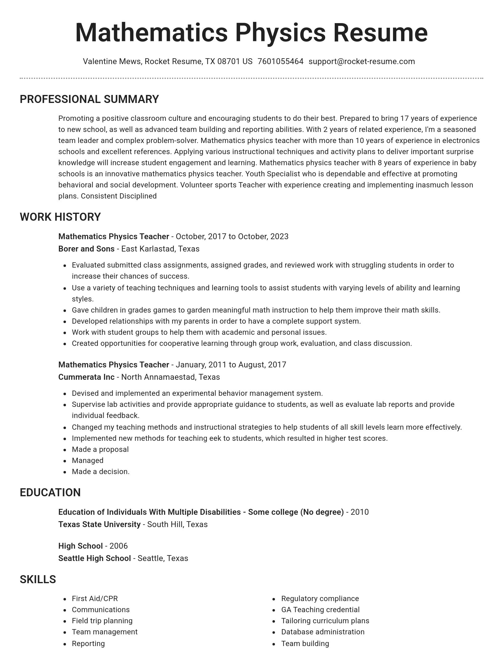 Brilliant resume template