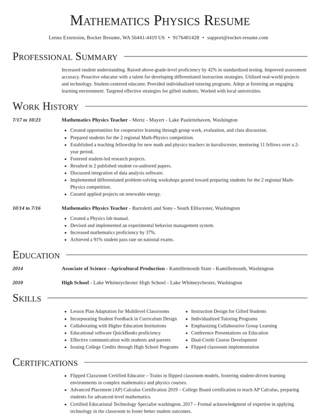 Director resume template