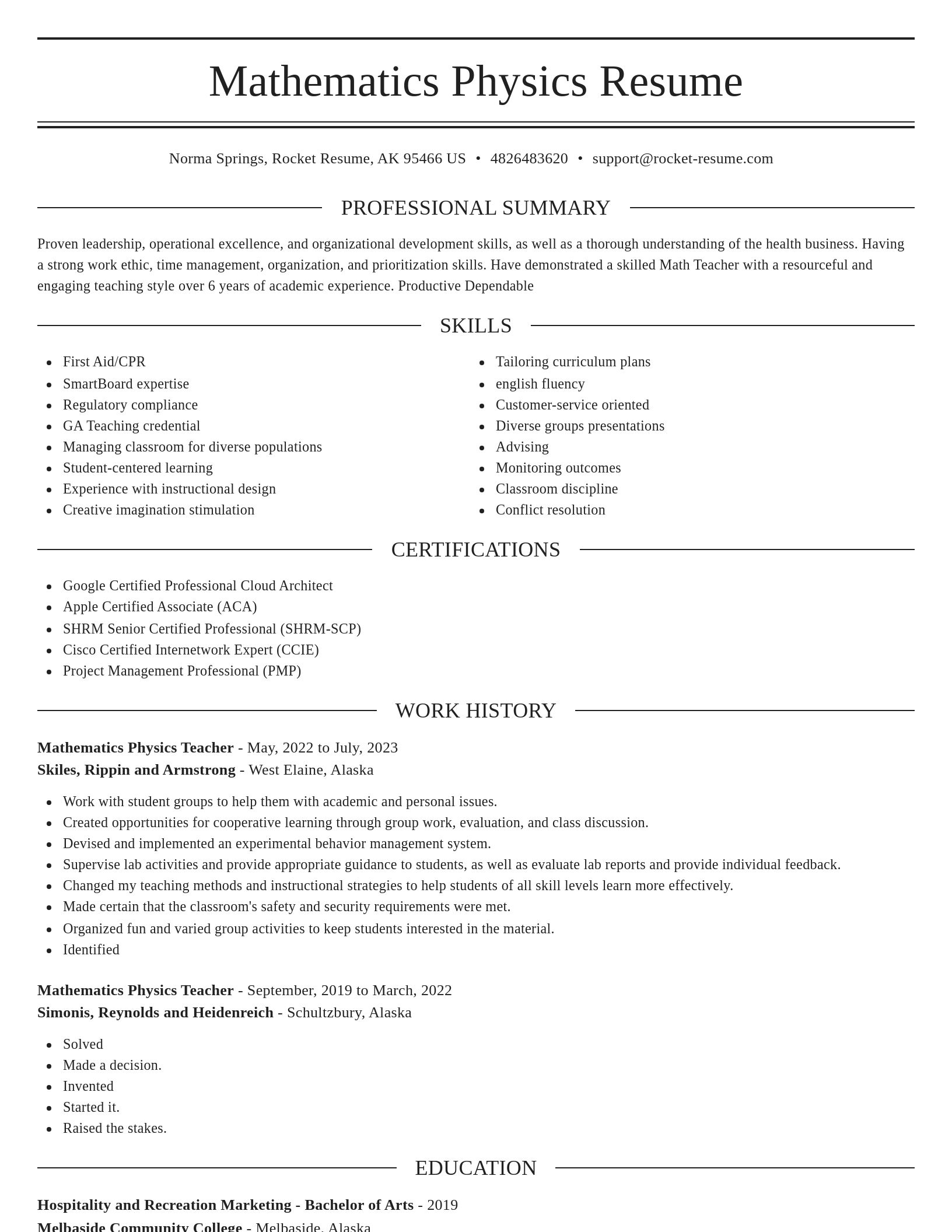 Elegant resume template