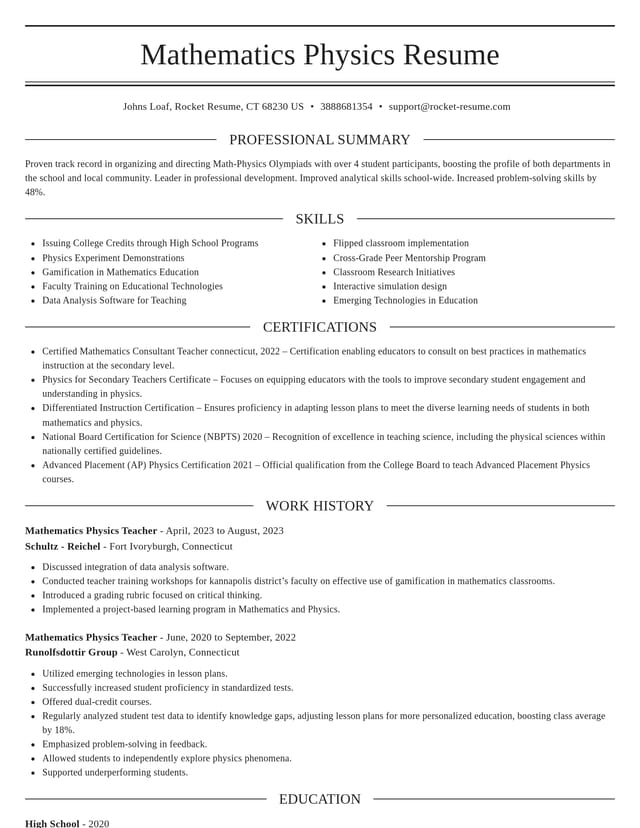 Elegant resume template