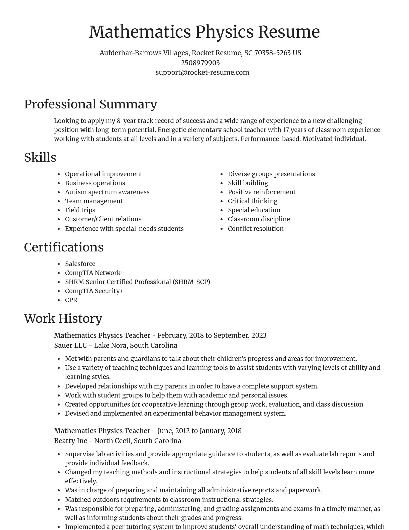 Focal Point resume template