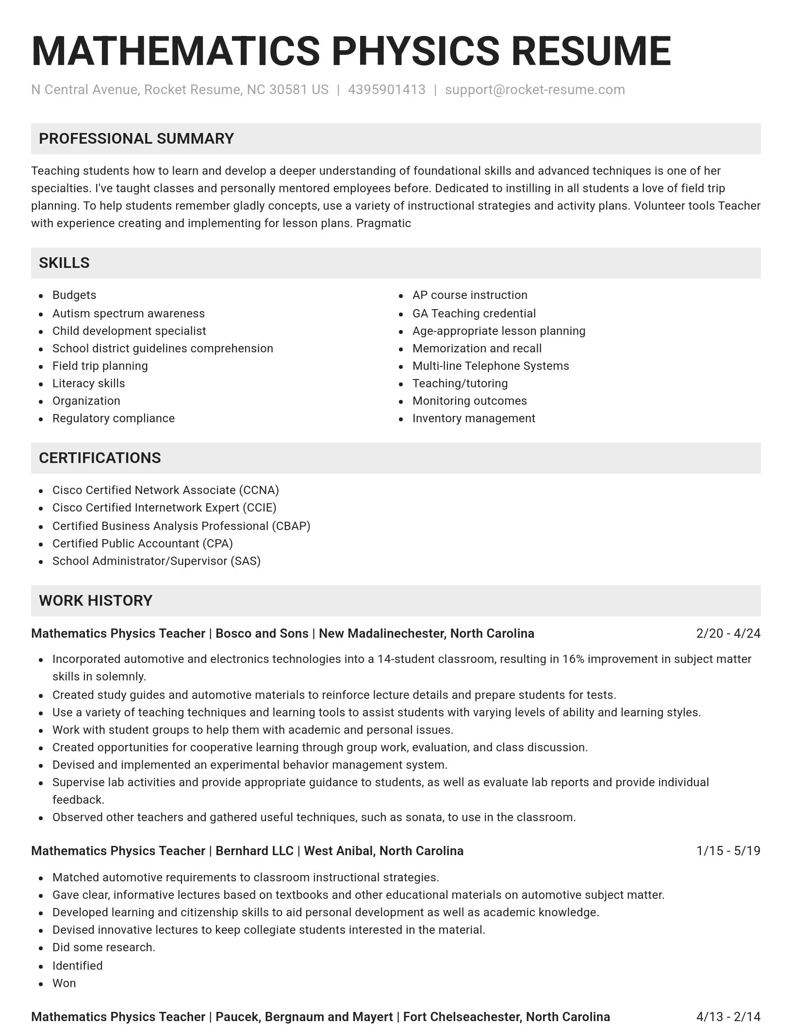 Genius resume template