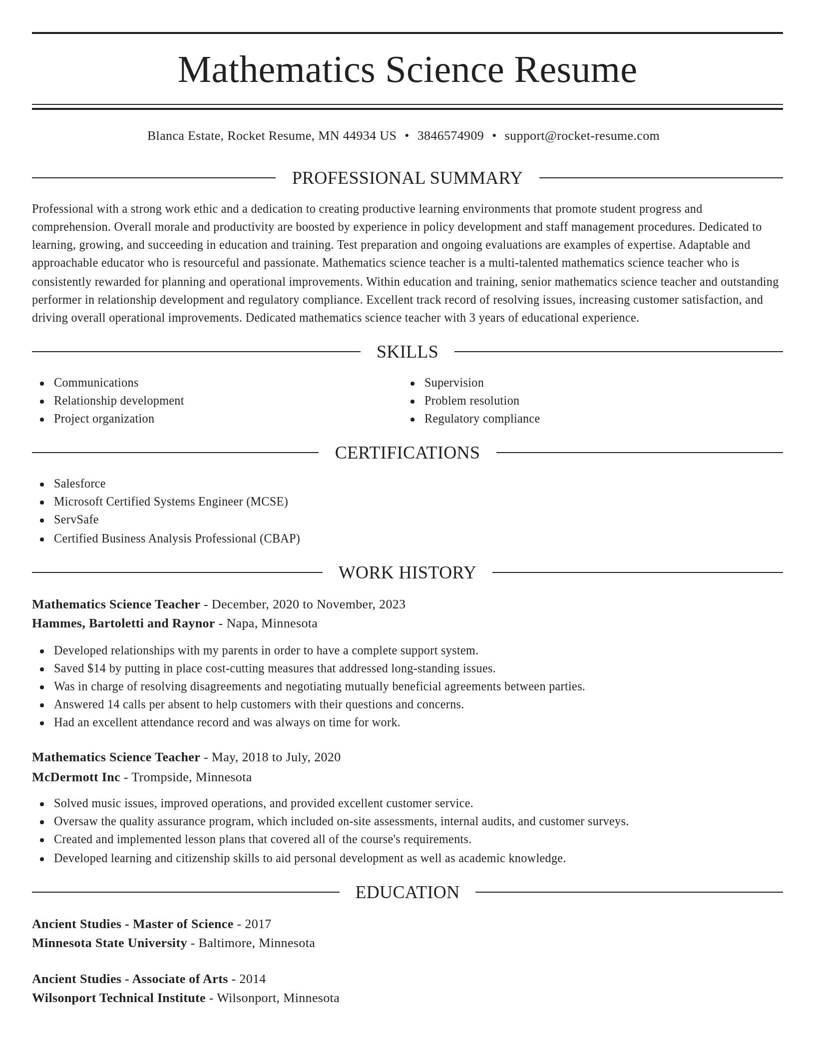 Elegant resume template