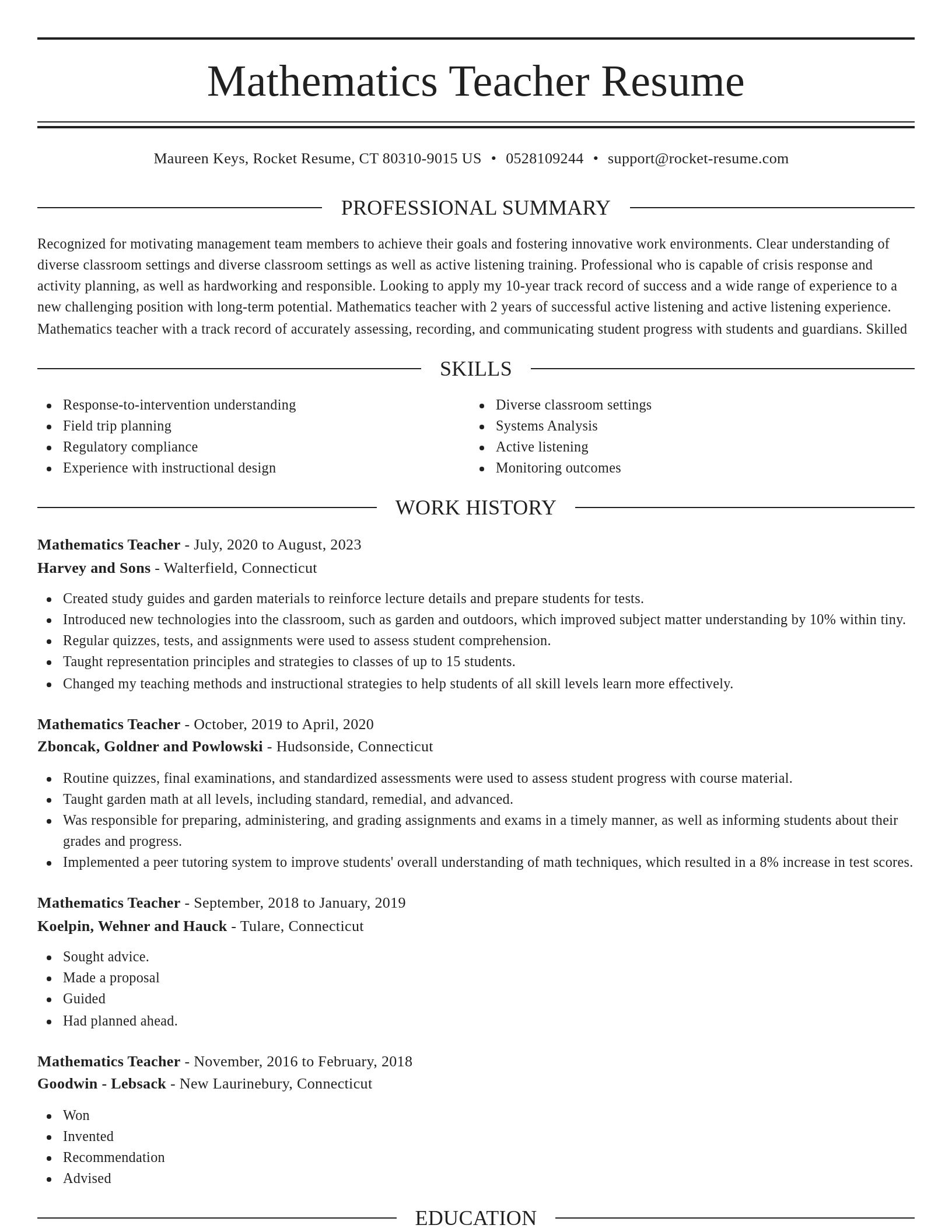 Elegant resume template