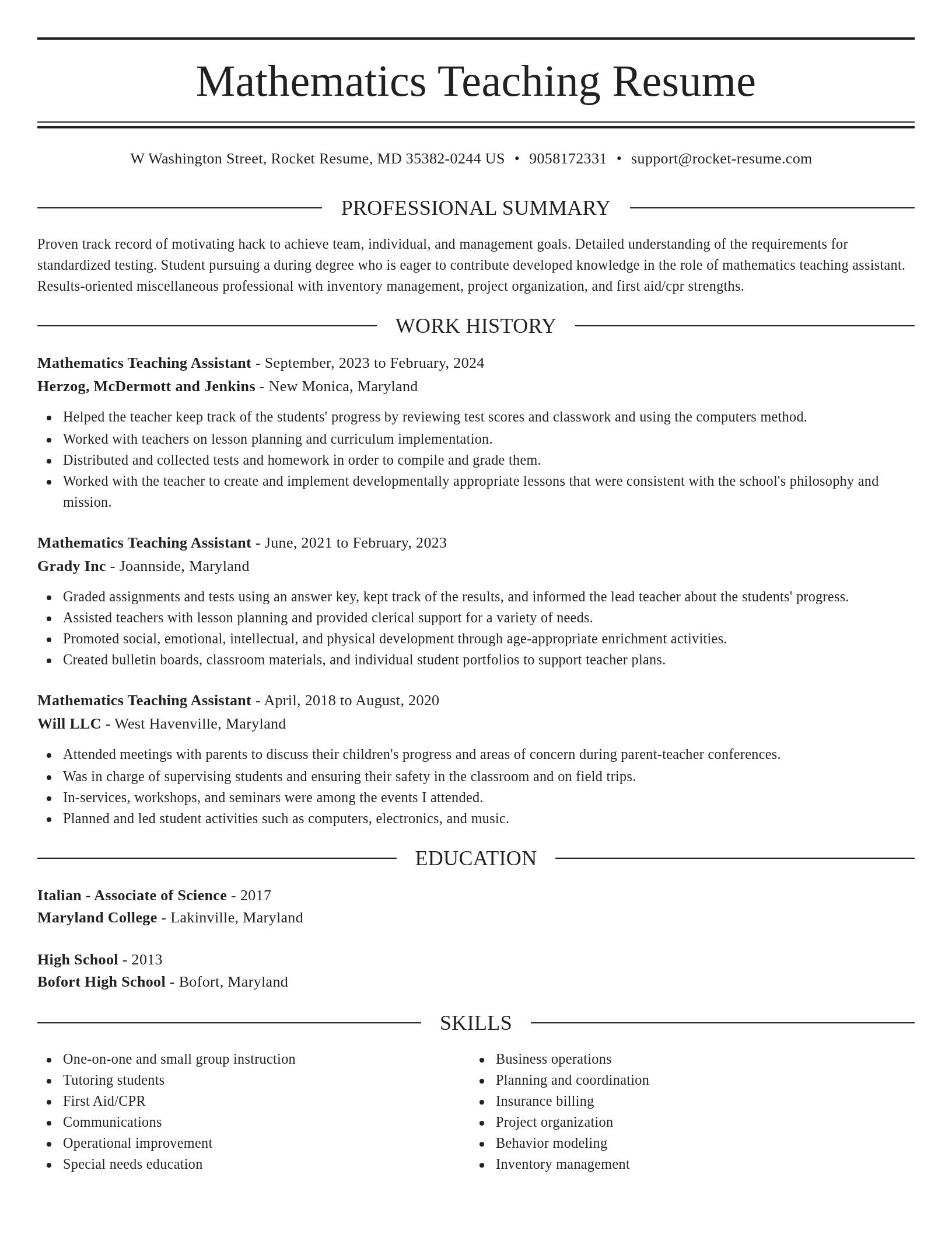 Elegant resume template