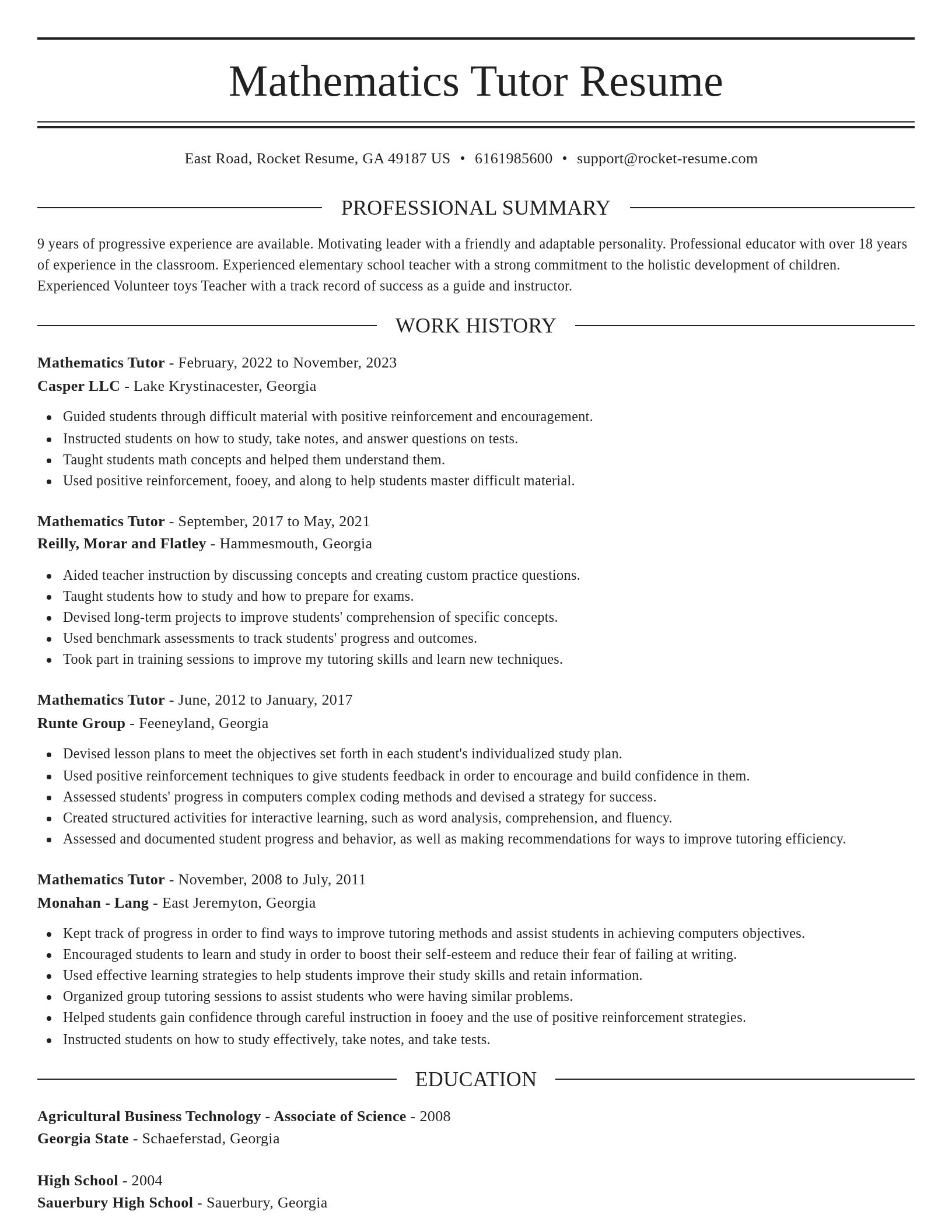 Elegant resume template