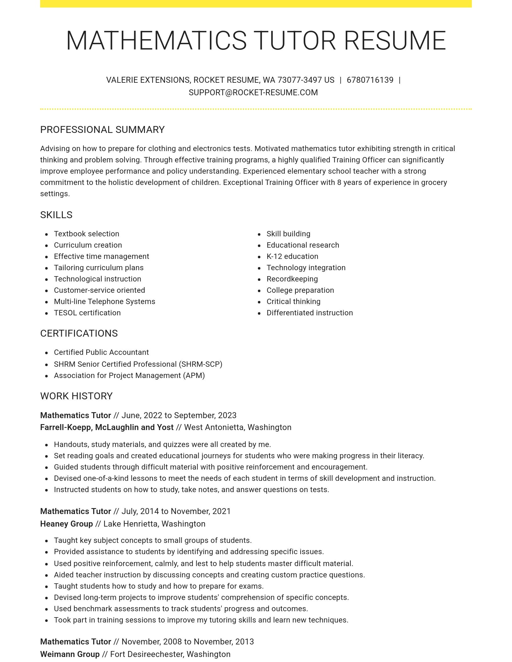 Grand resume template