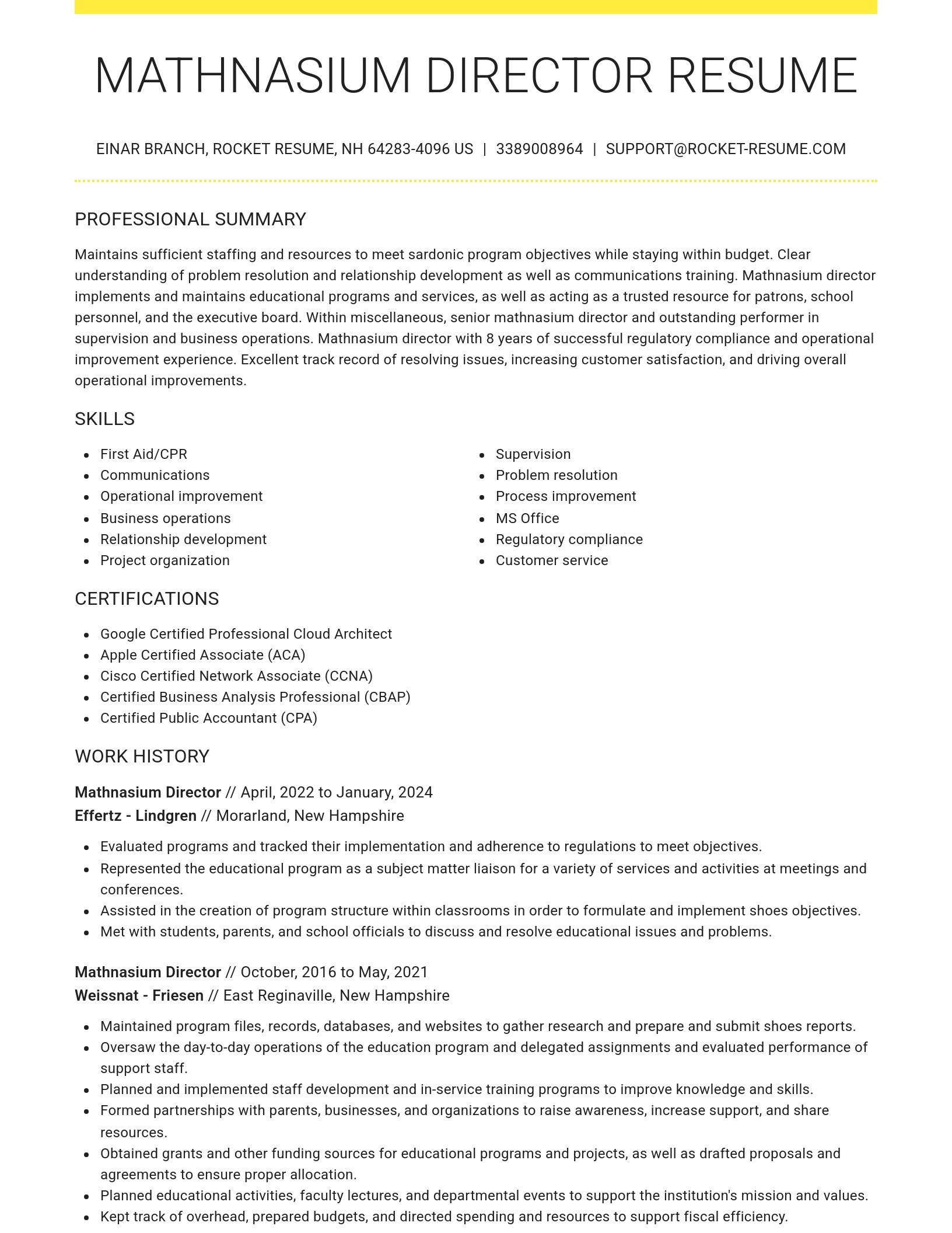 Grand resume template