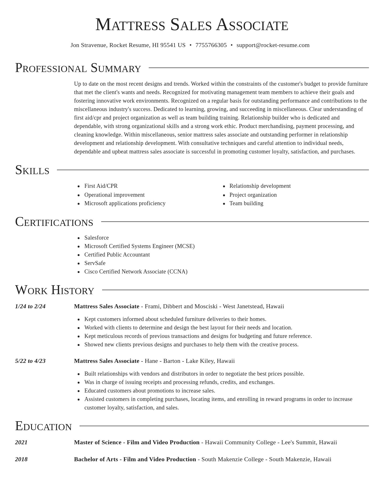 Director resume template