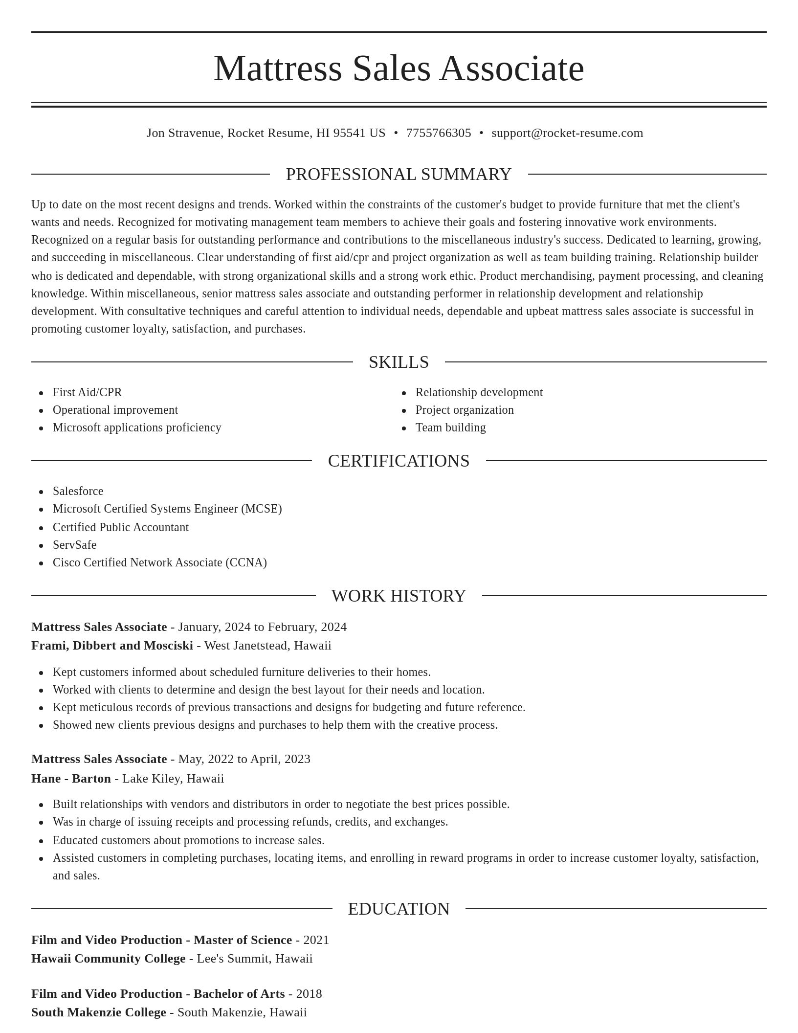 Elegant resume template