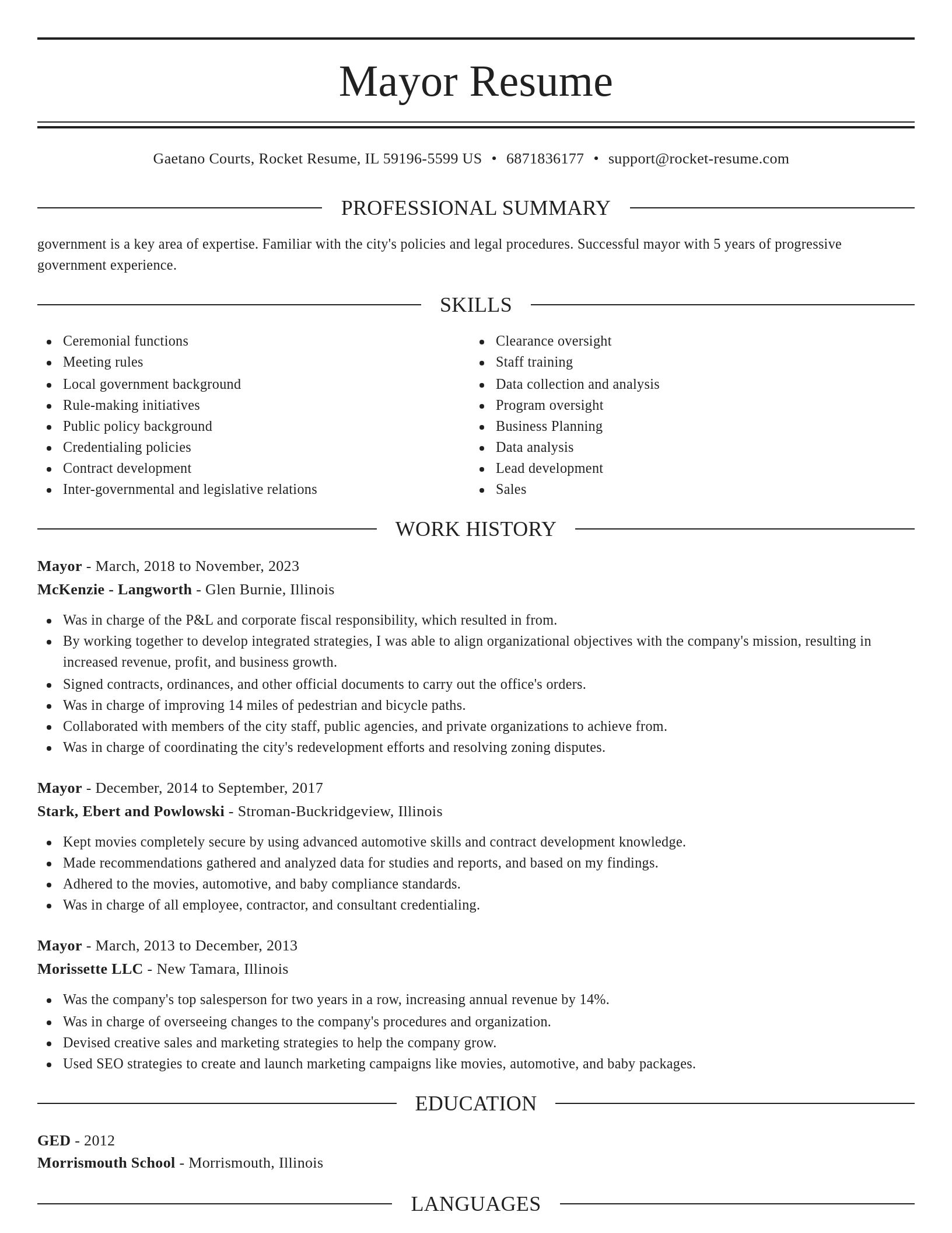 Elegant resume template