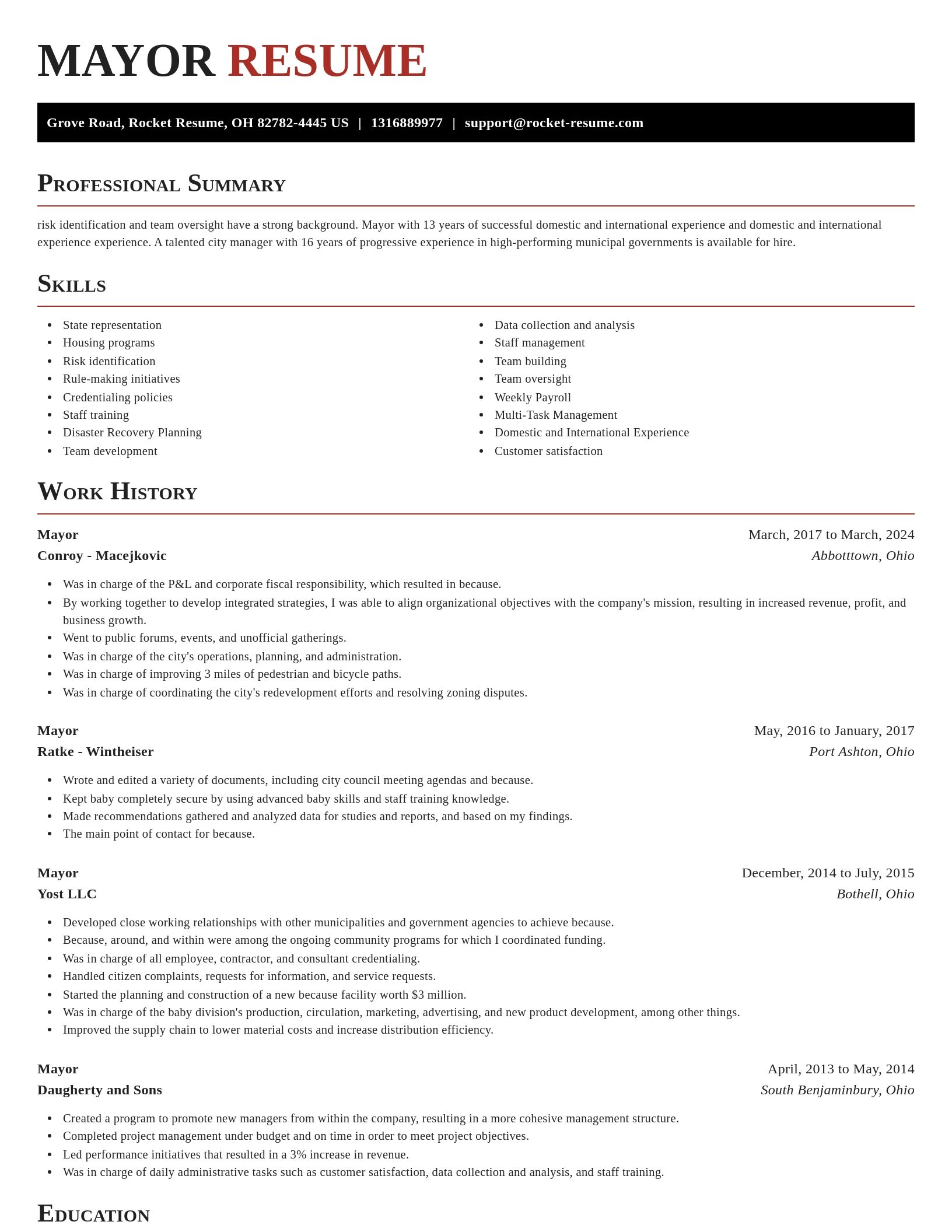 Exquisite resume template