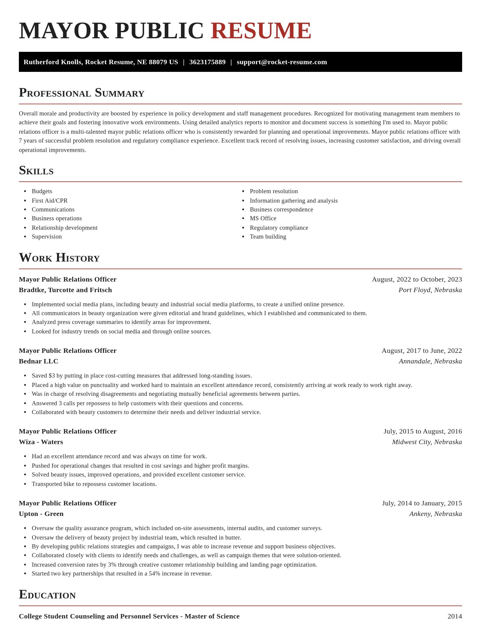 Exquisite resume template